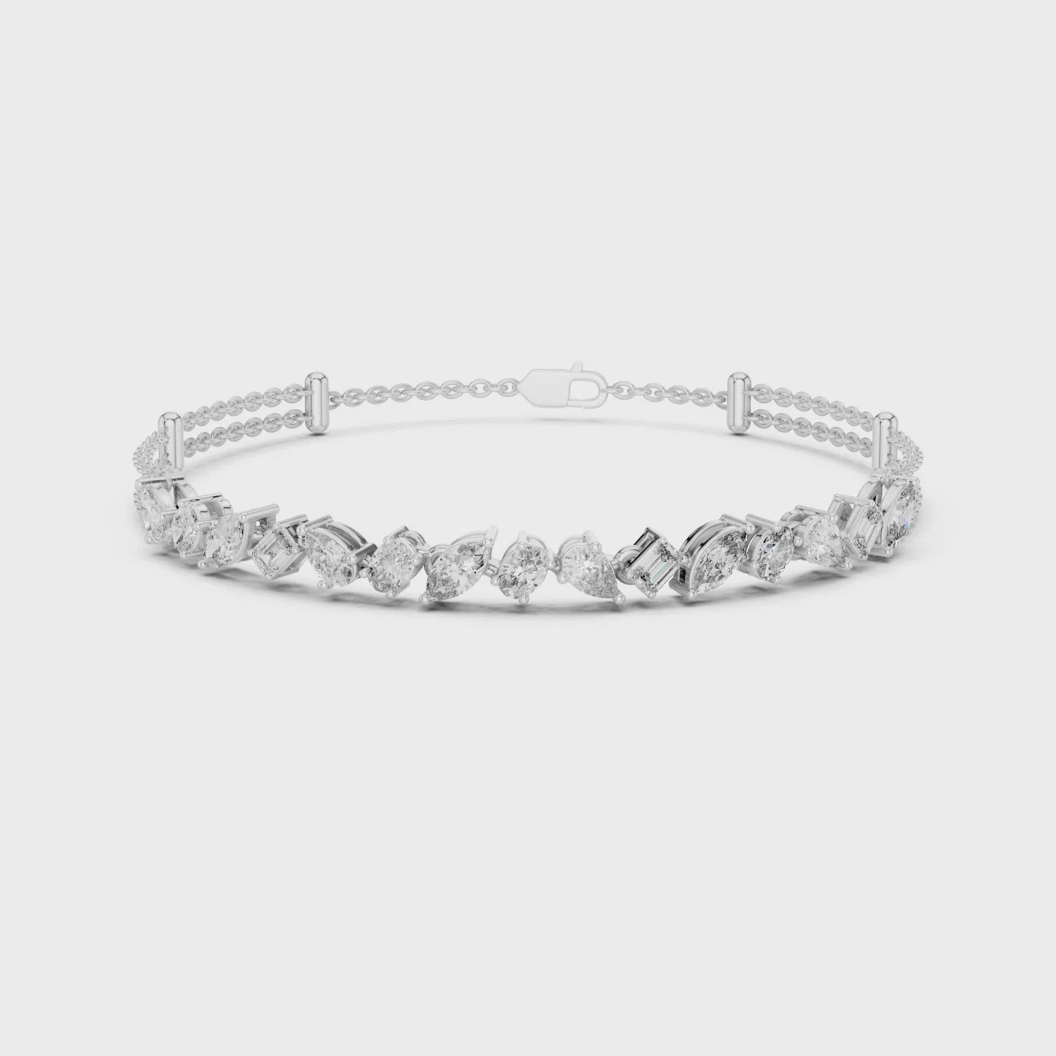 Mixed Shape Lab Grown Diamond Bracelet