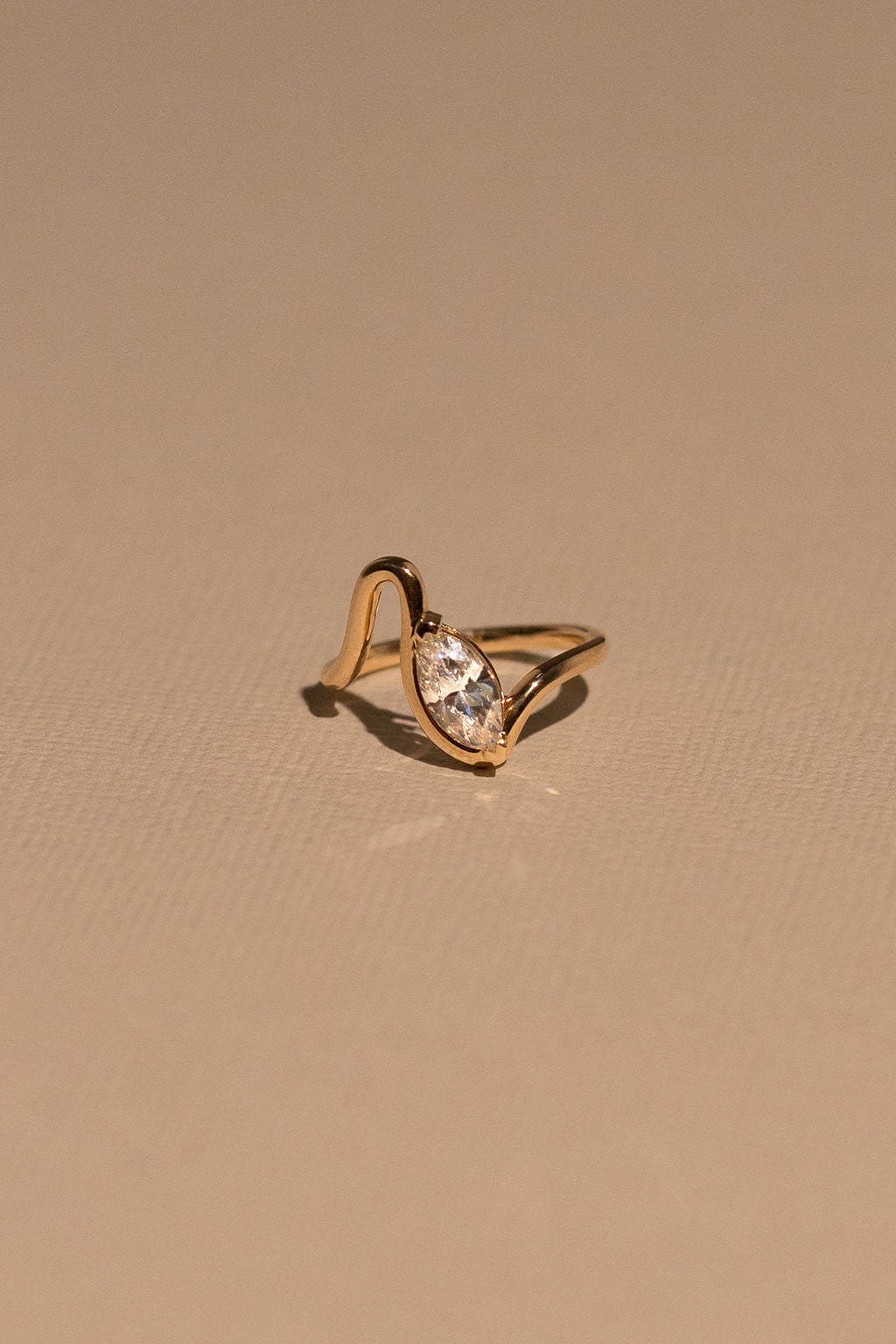 2.0CT Marquise Lab Grown Diamond Bypass Engagement Ring