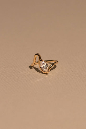 2.0CT Marquise Lab Grown Diamond Bypass Engagement Ring