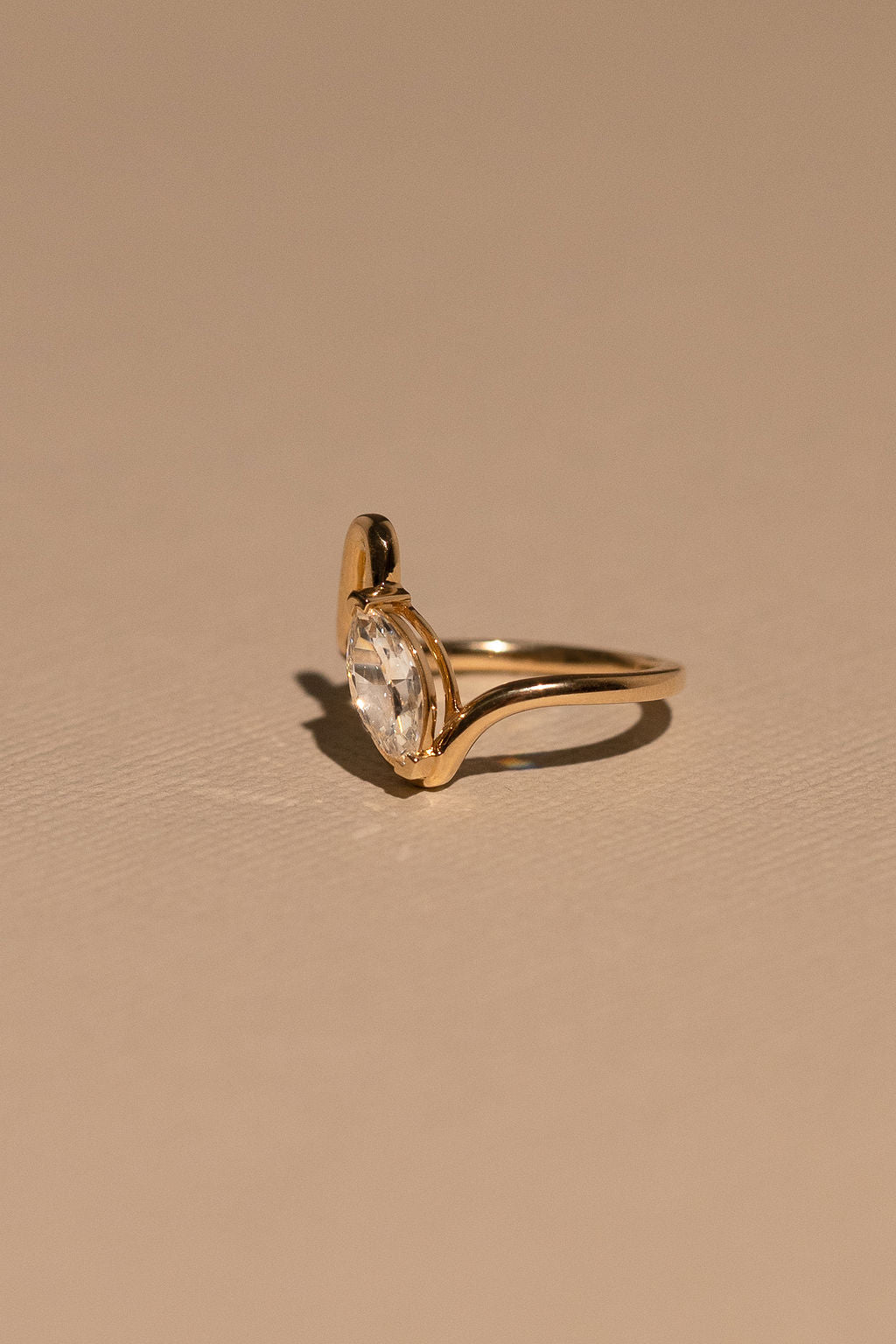 2.0CT Marquise Lab Grown Diamond Bypass Engagement Ring