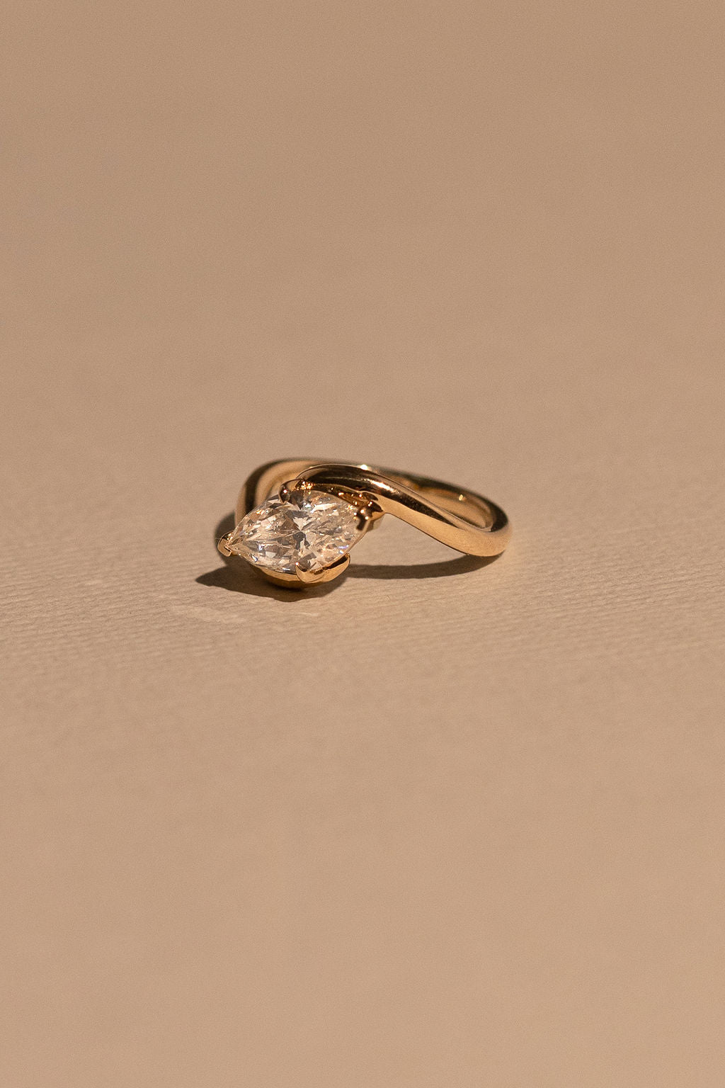 2.0CT East West Marquise Lab Grown Diamond Bypass Engagement Ring