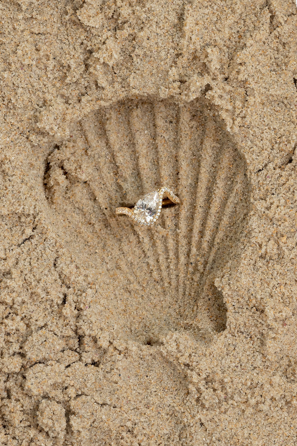 2.0CT East West Pear Lab Grown Diamond Twist Pave Unique Engagement Ring