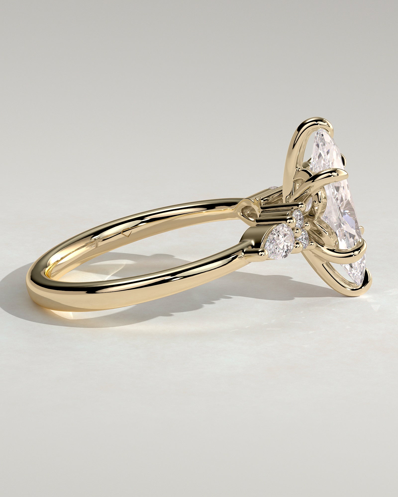 2.0CT Marquise Lab Grown Diamond Cluster Engagement Ring