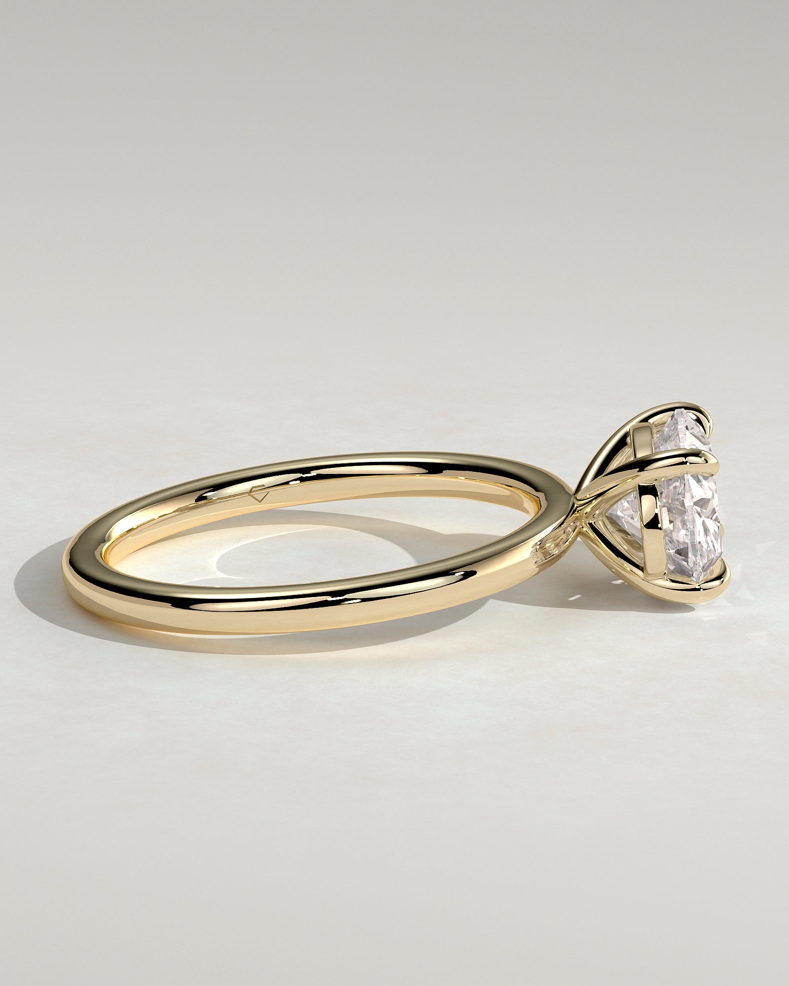 2.0CT East West Oval Lab Grown Diamond Solitaire Engagement Ring