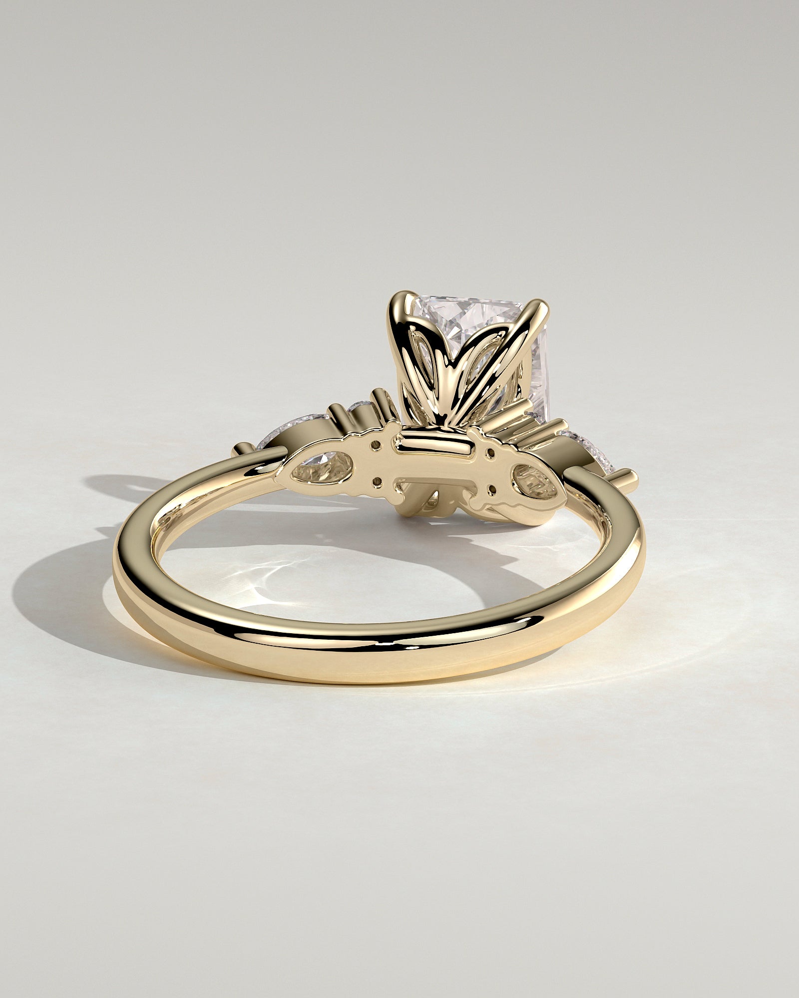 2.0CT Radiant Cut Lab Grown Diamond Cluster Engagement Ring