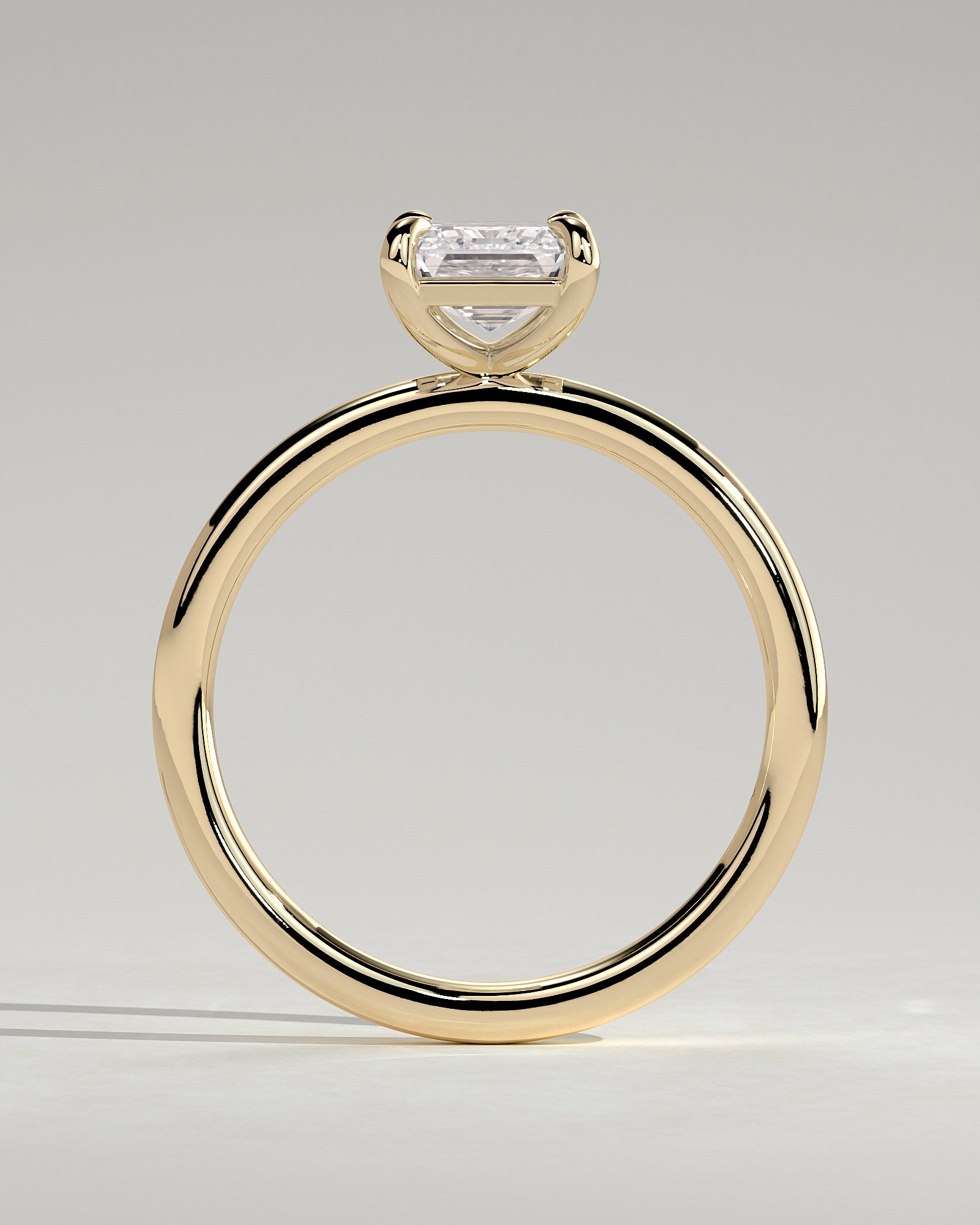 2.0CT Emerald Cut Lab Grown Diamond Solitaire Engagement Ring