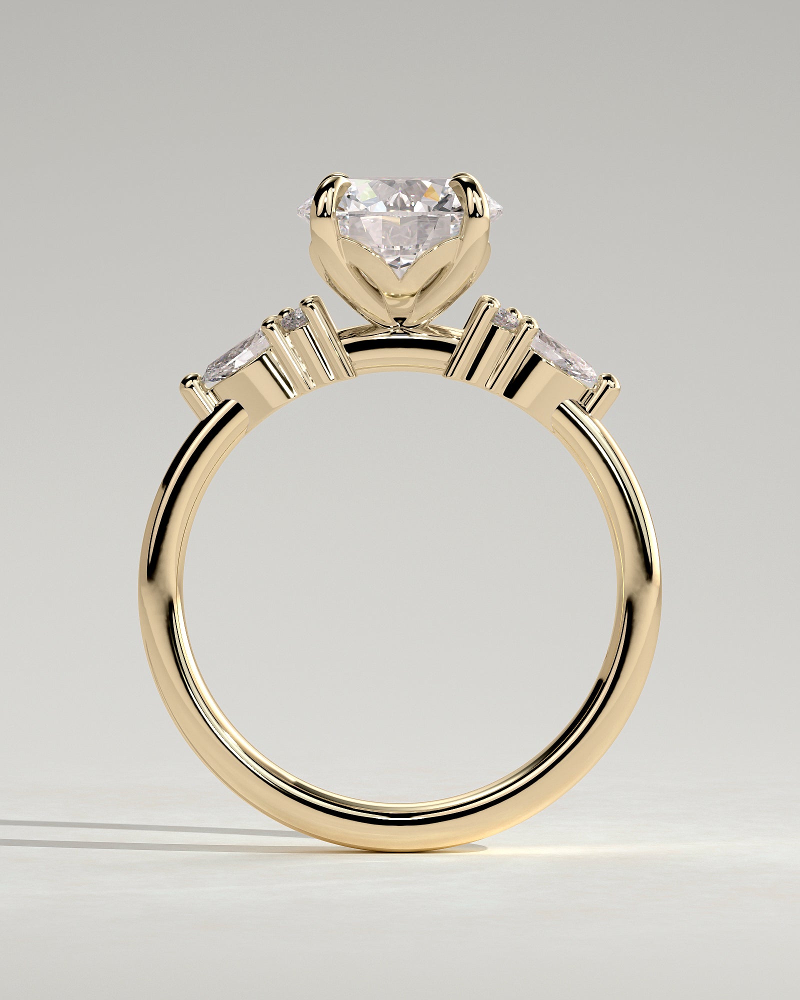 2.0CT Round Lab Grown Diamond Cluster Engagement Ring