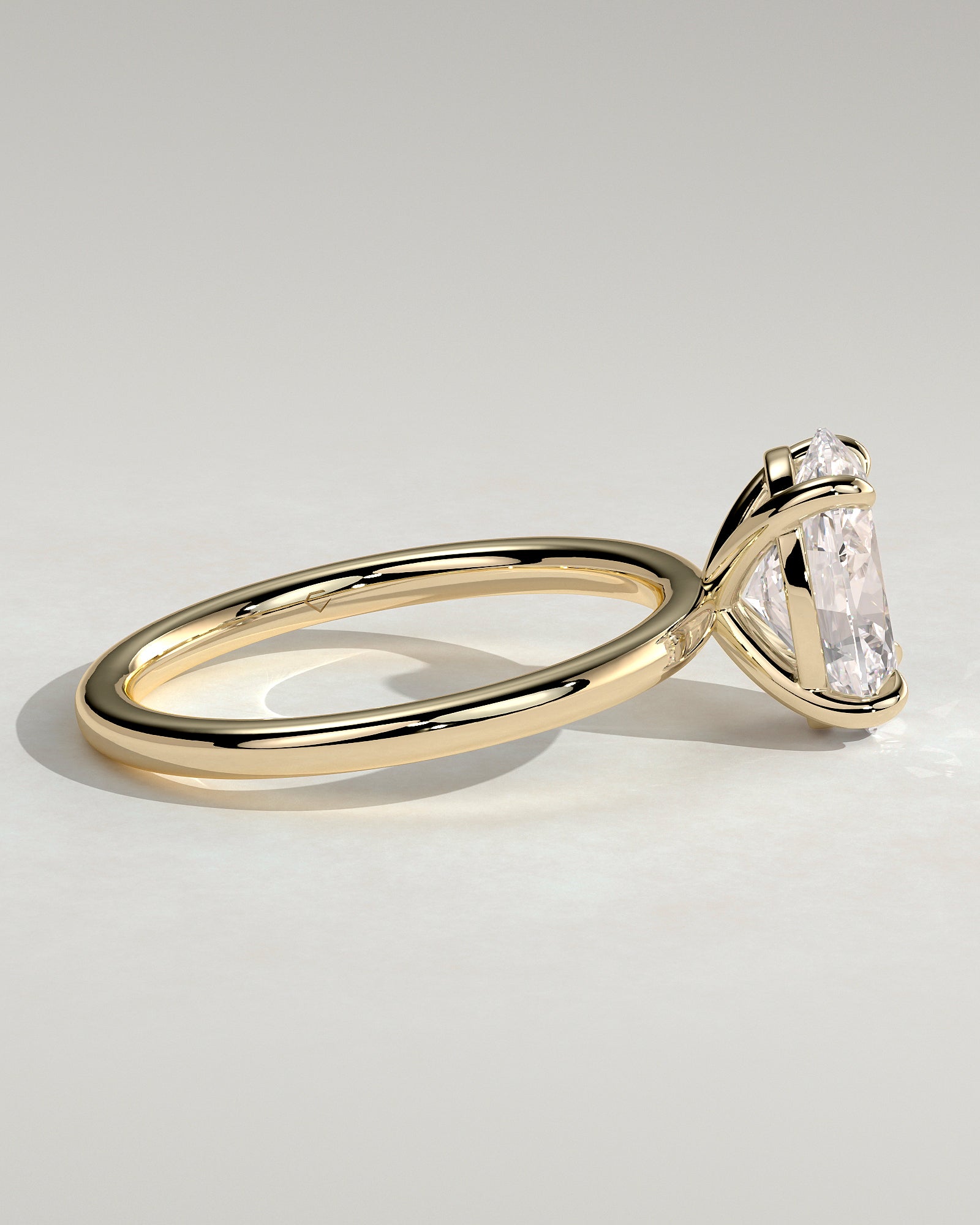2.0CT Oval Lab Grown Diamond Solitaire Engagement Ring