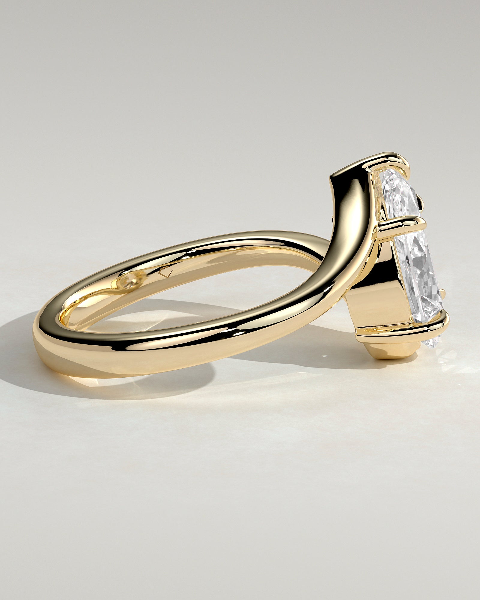 2.0CT Pear Lab Grown Diamond Bypass Engagement Ring