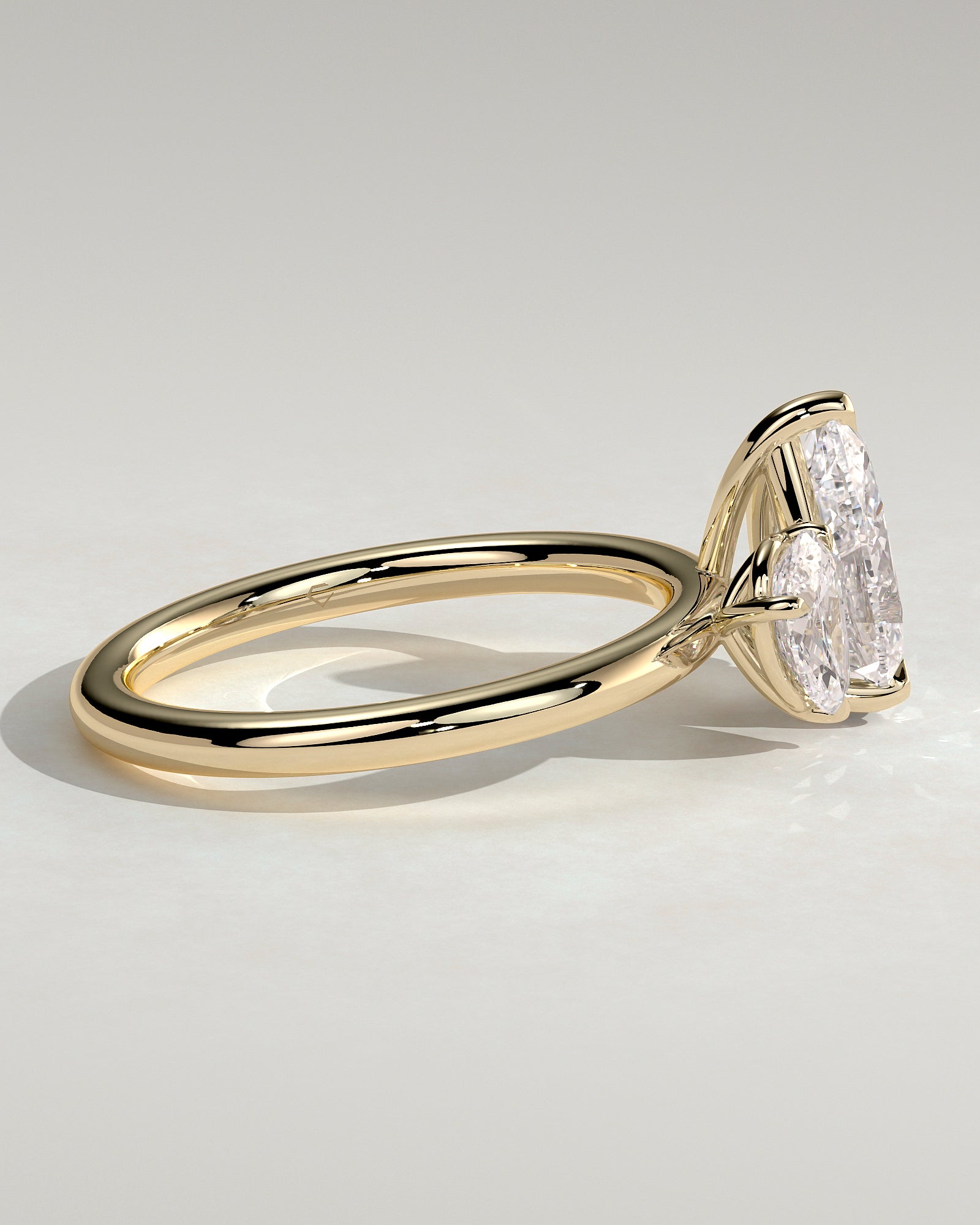0.50CT Pear & 2.25CT Pear Lab Grown Diamond Toi et Moi Engagement Ring