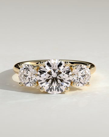 2.0CT Round Lab Grown Diamond Three Stone Engagement Ring