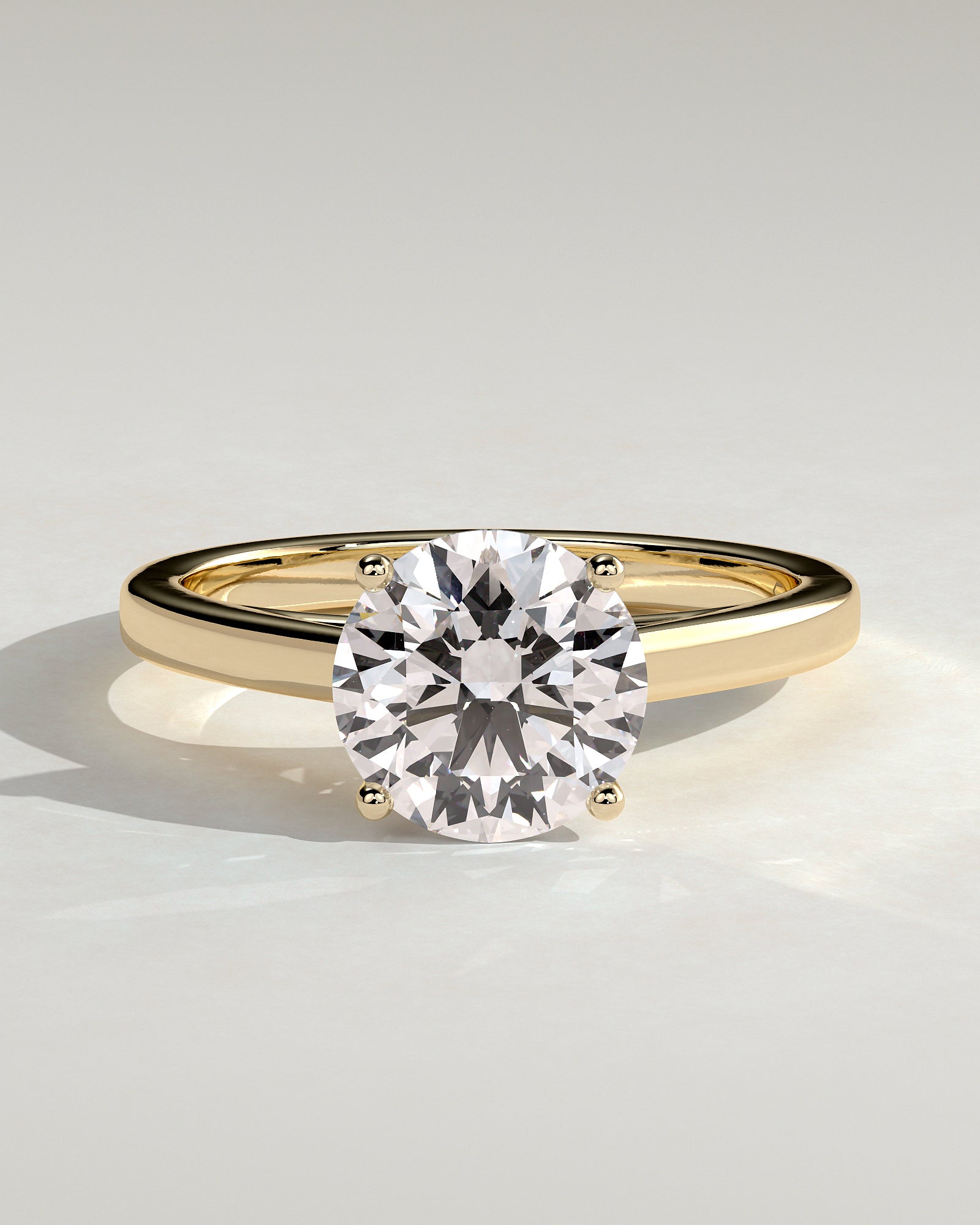 2.0CT Round Lab Grown Diamond Cathedral Engagement Ring
