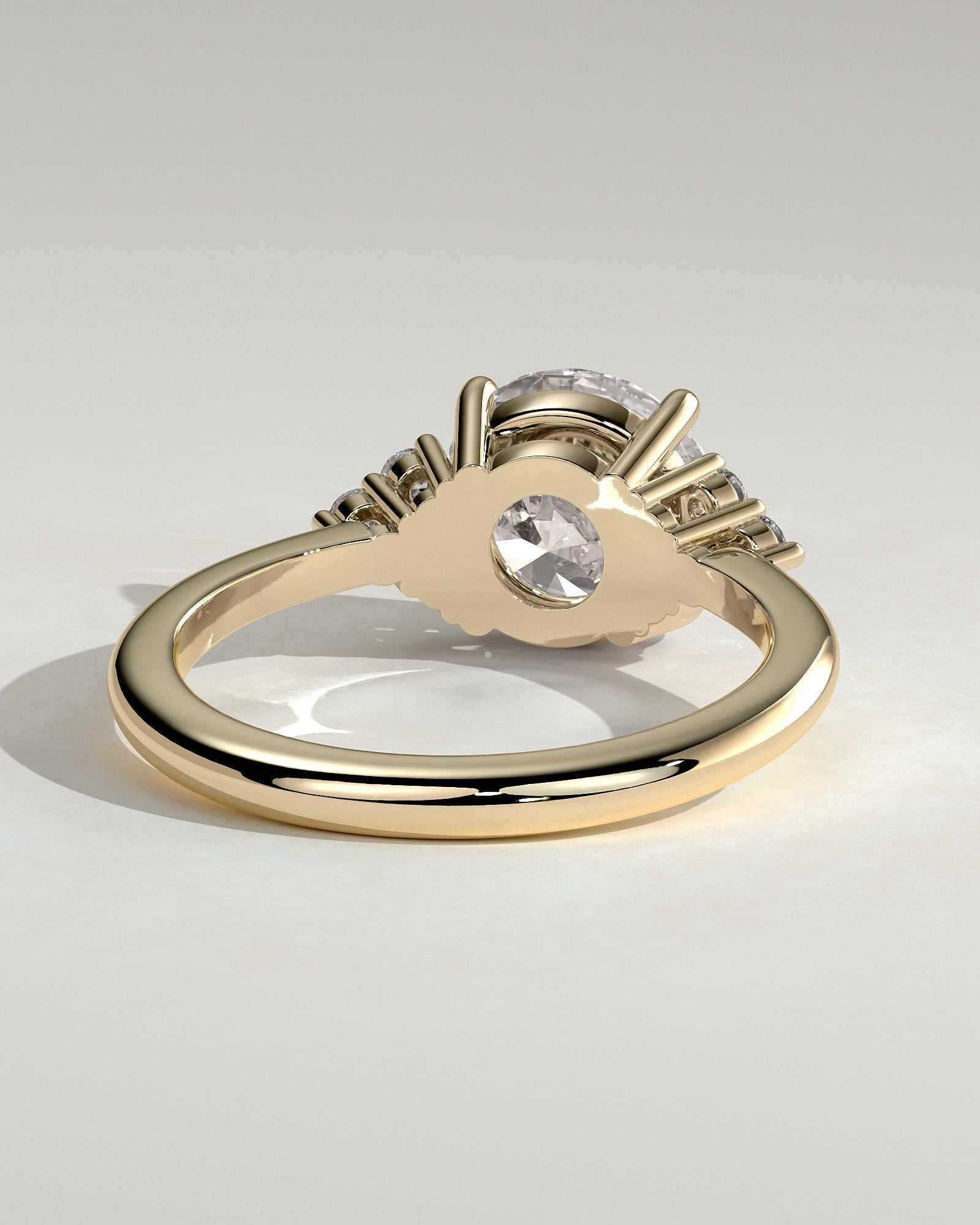 2.0CT Round Cut Lab Grown Diamond Cluster Engagement Ring
