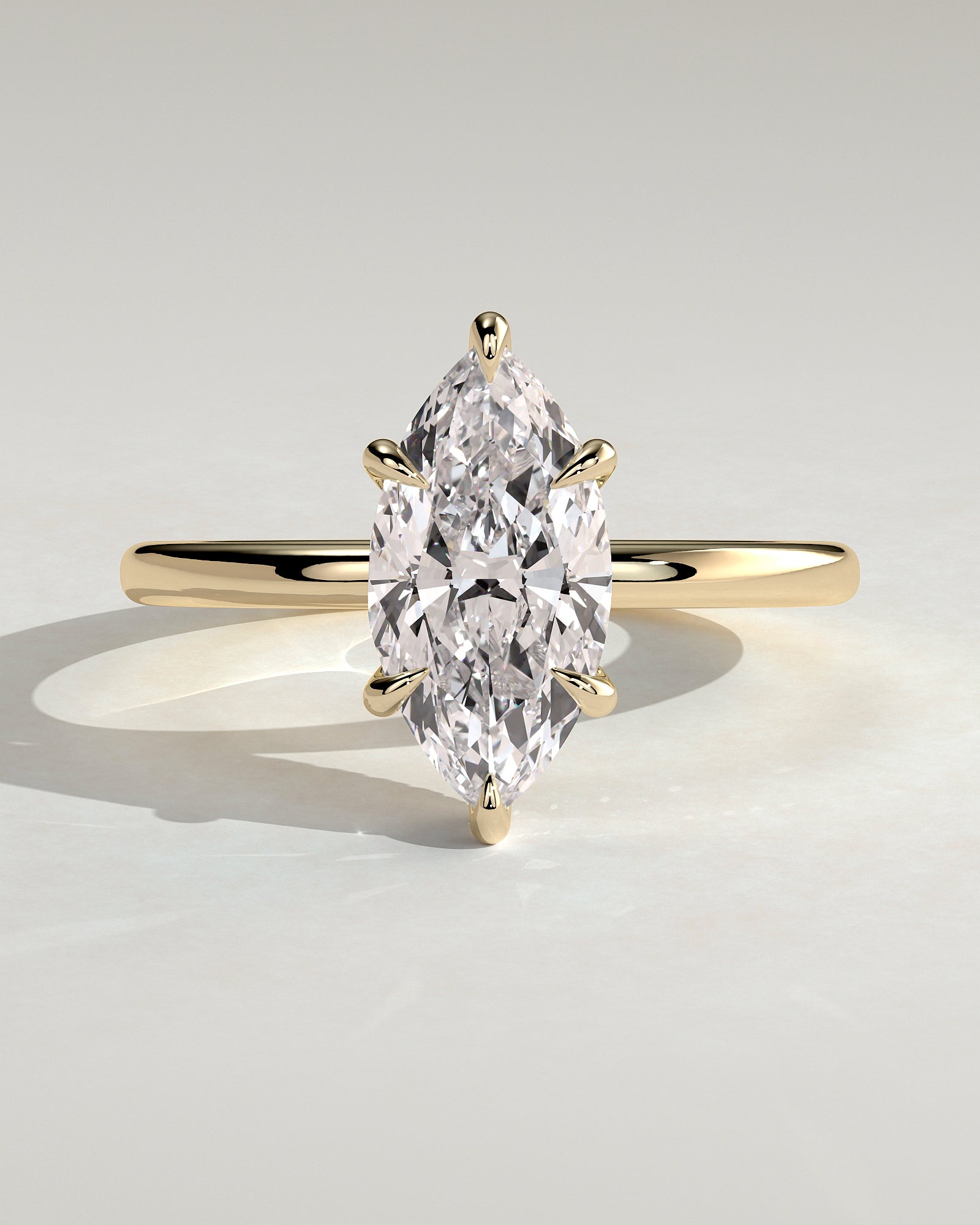 2.0CT Marquise Lab Grown Diamond Hidden Halo Solitaire Engagement Ring