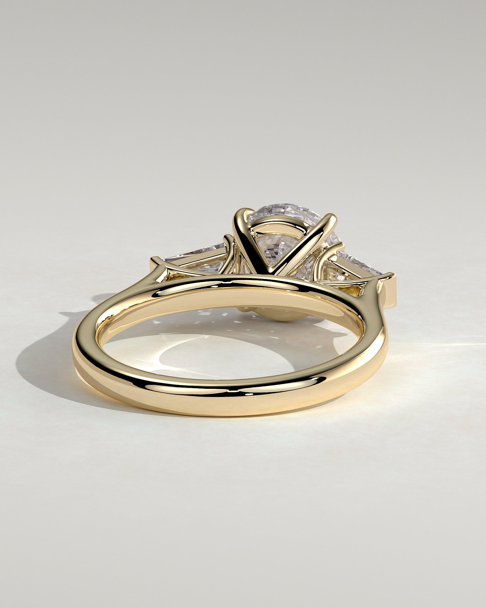2.0CT Round Lab Grown Diamond Three Stone Engagement Rings
