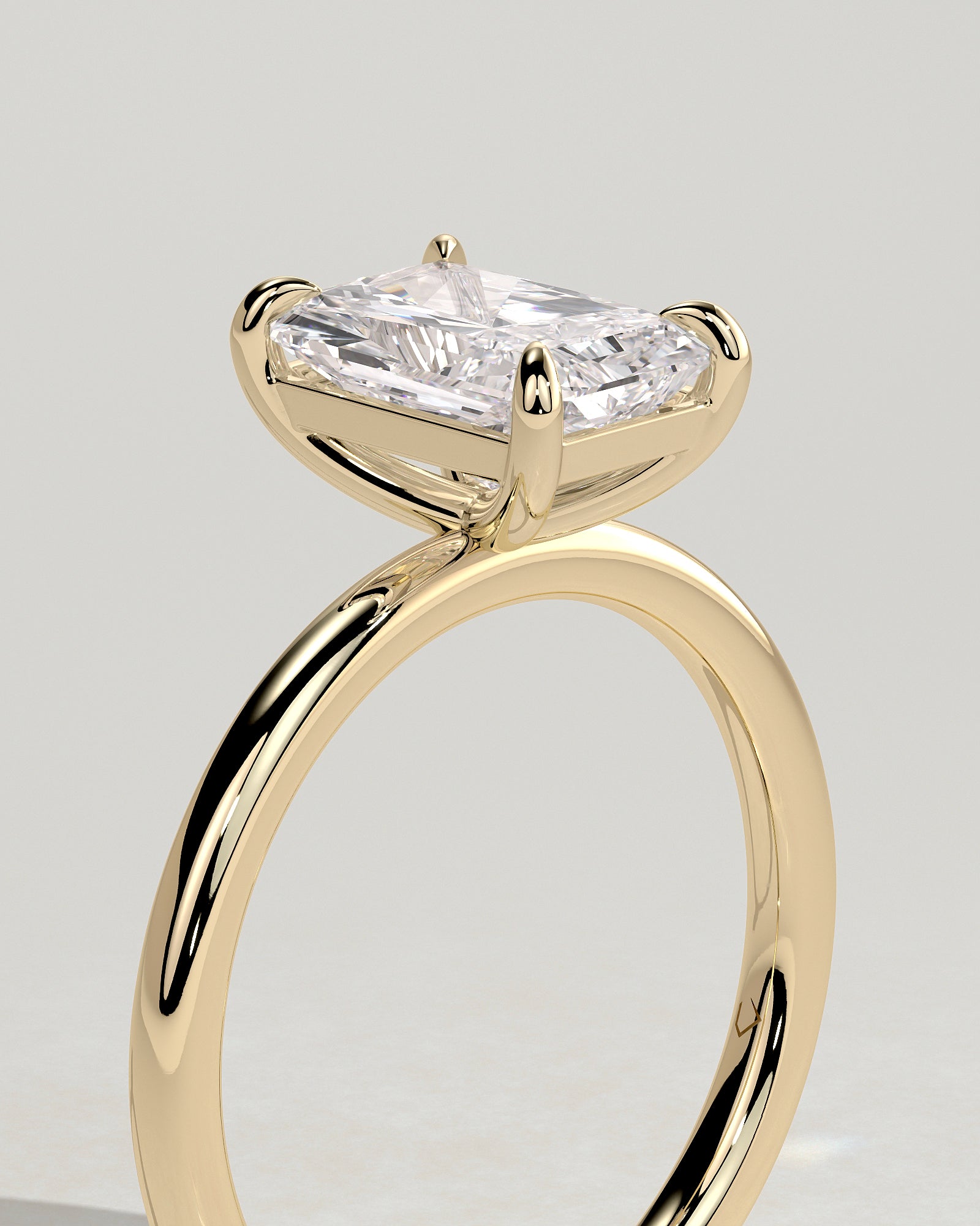 2.0CT Radiant Lab Grown Diamond Solitaire Engagement Ring