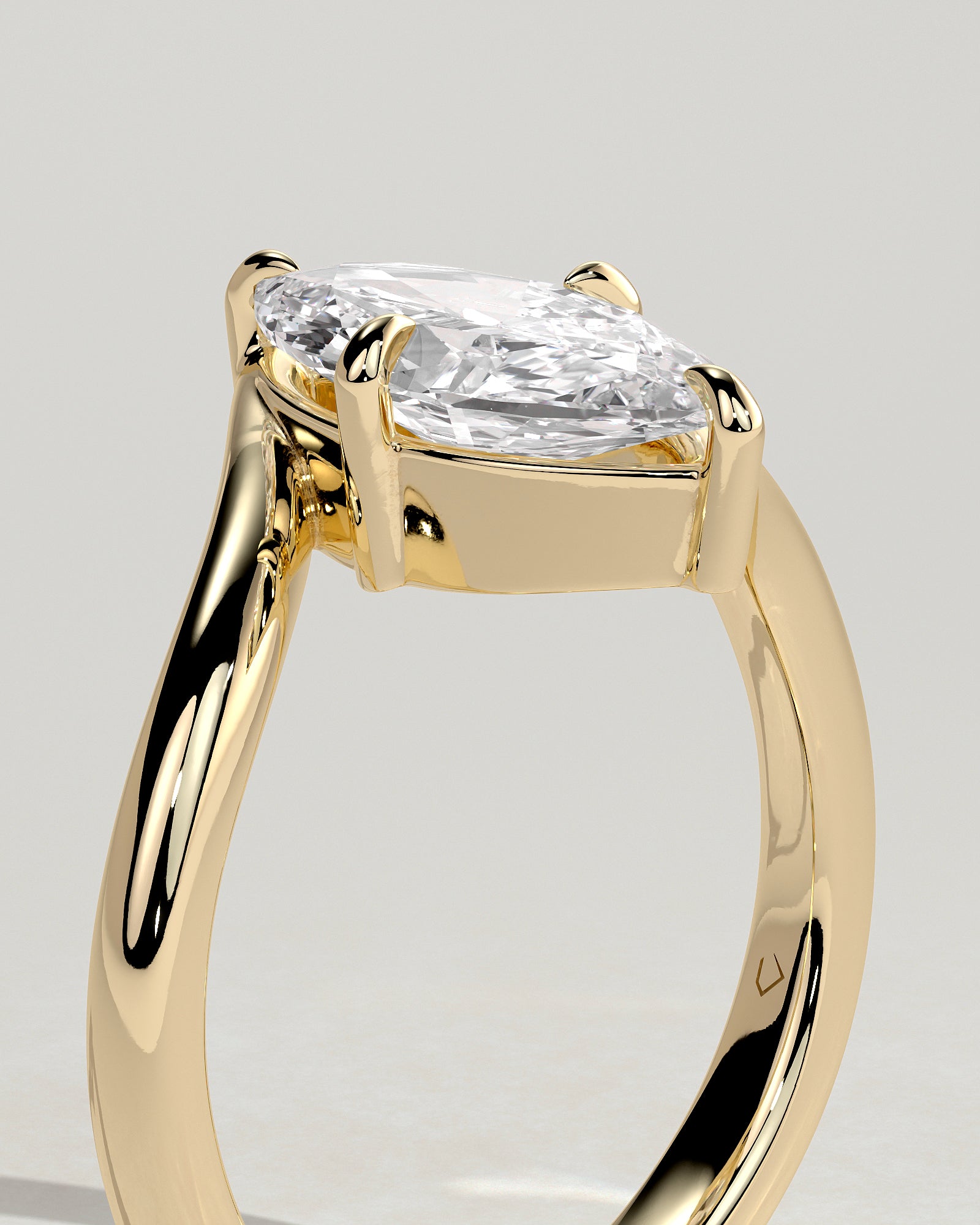 2.0CT Marquise Lab Grown Diamond Unique Bypass Engagement Ring