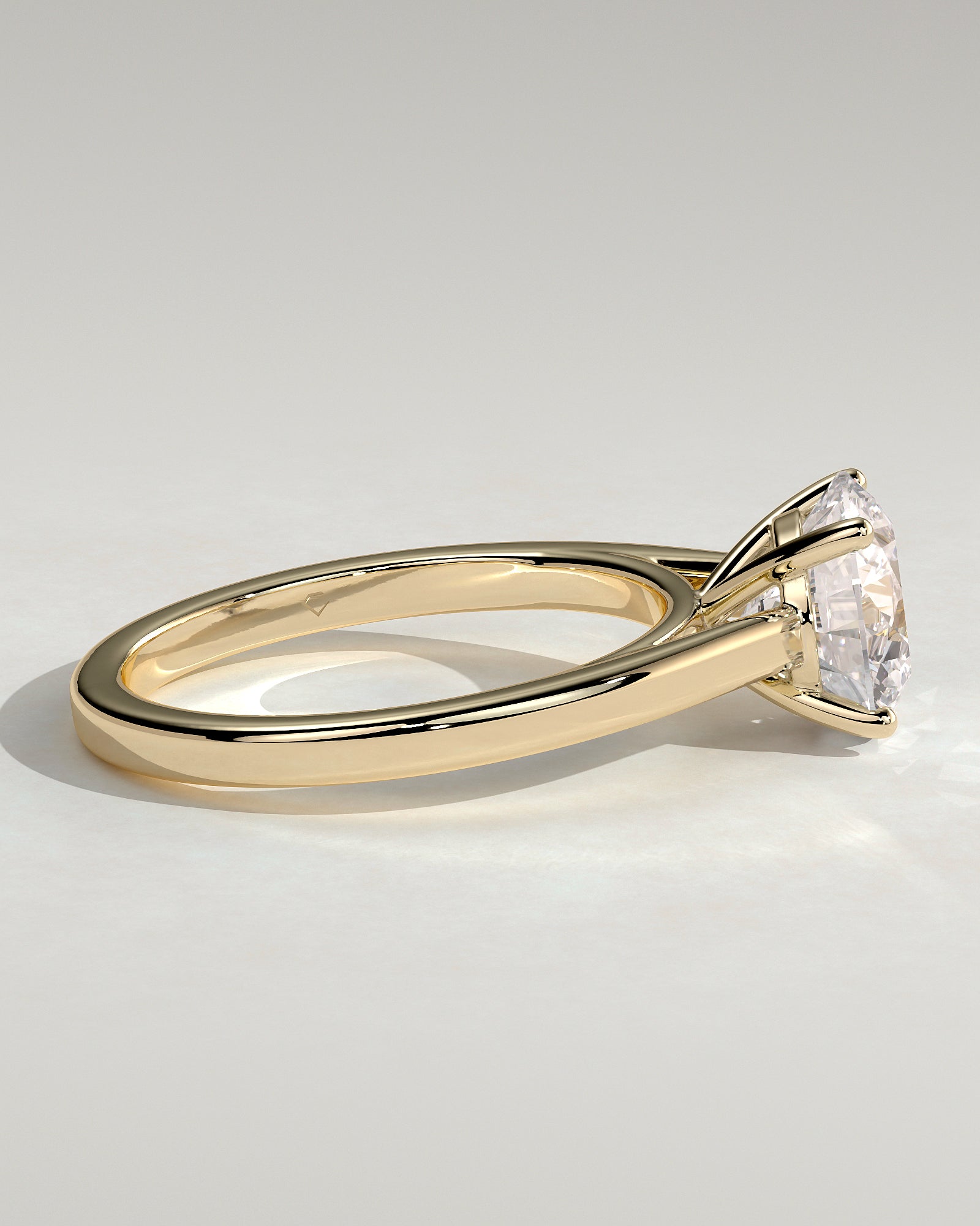 2.0CT Round Lab Grown Diamond Cathedral Engagement Ring