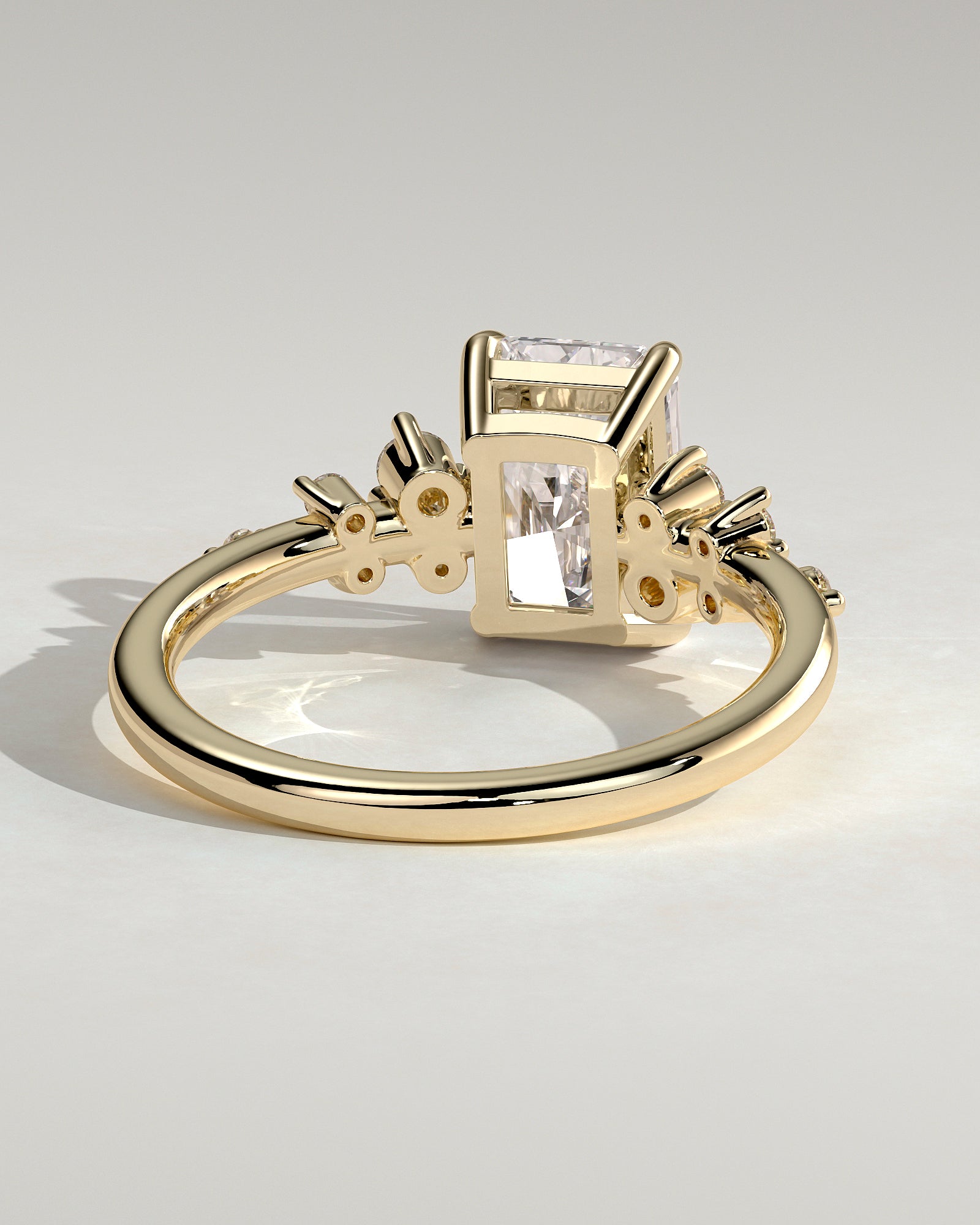 2.0CT Radiant Cut Lab Grown Diamond Cluster Engagement Ring