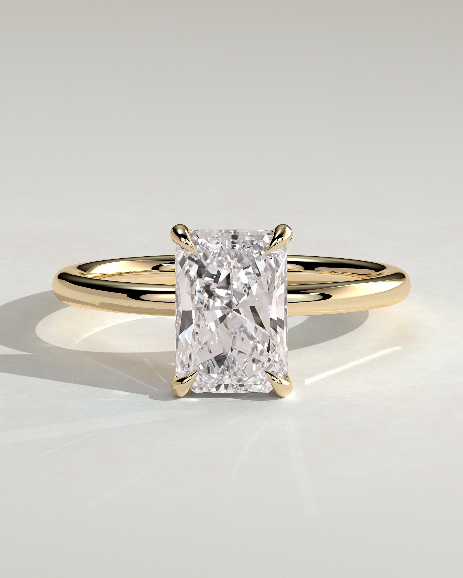 2.0CT Radiant Lab Grown Diamond Solitaire Engagement Ring