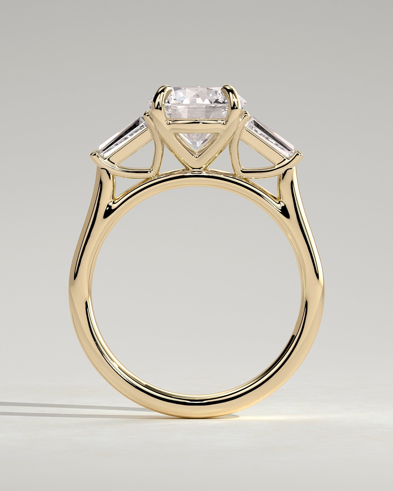 2.0CT Round Lab Grown Diamond Three Stone Engagement Rings
