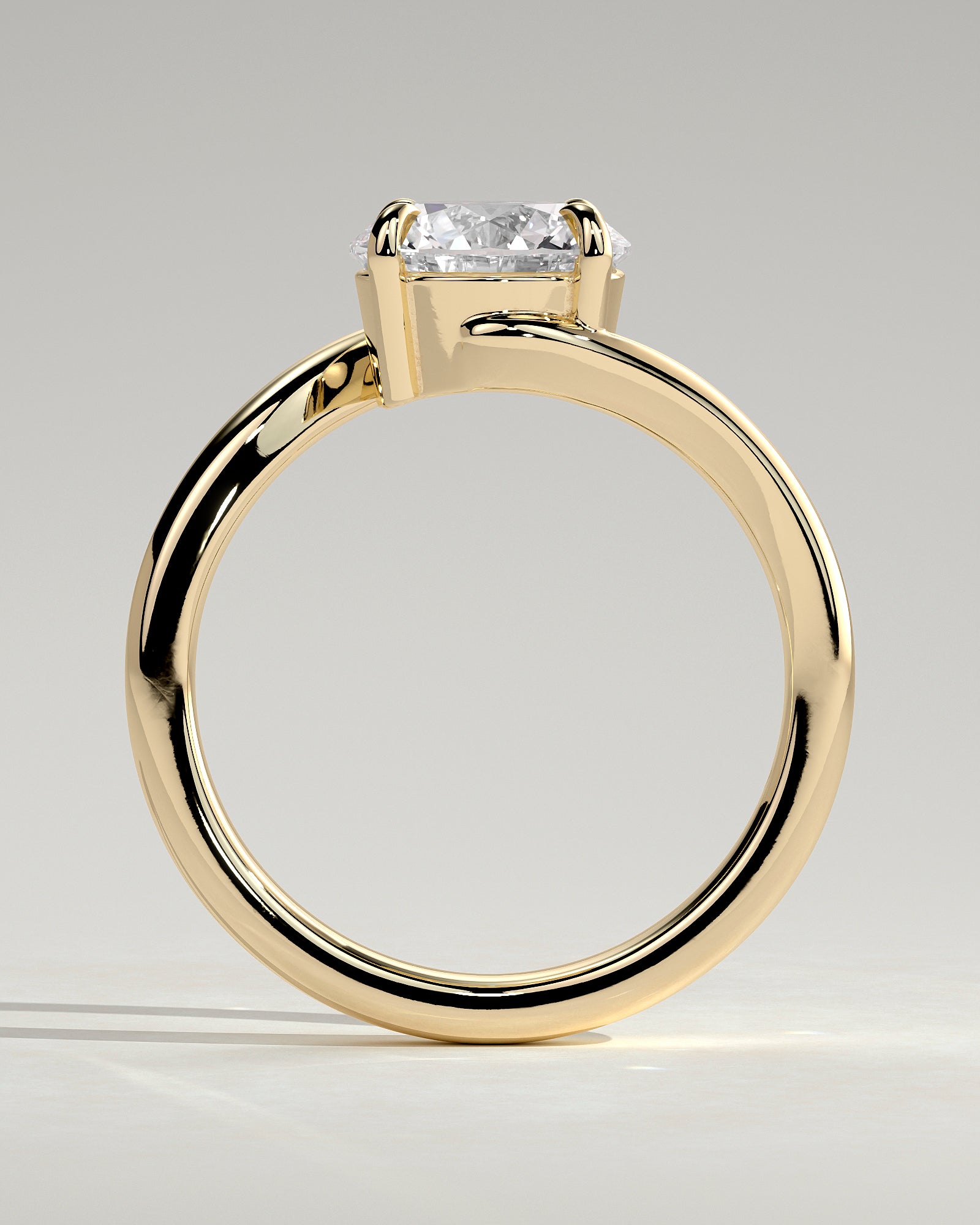 2.0CT Round Lab Grown Diamond Bypass Engagement Ring
