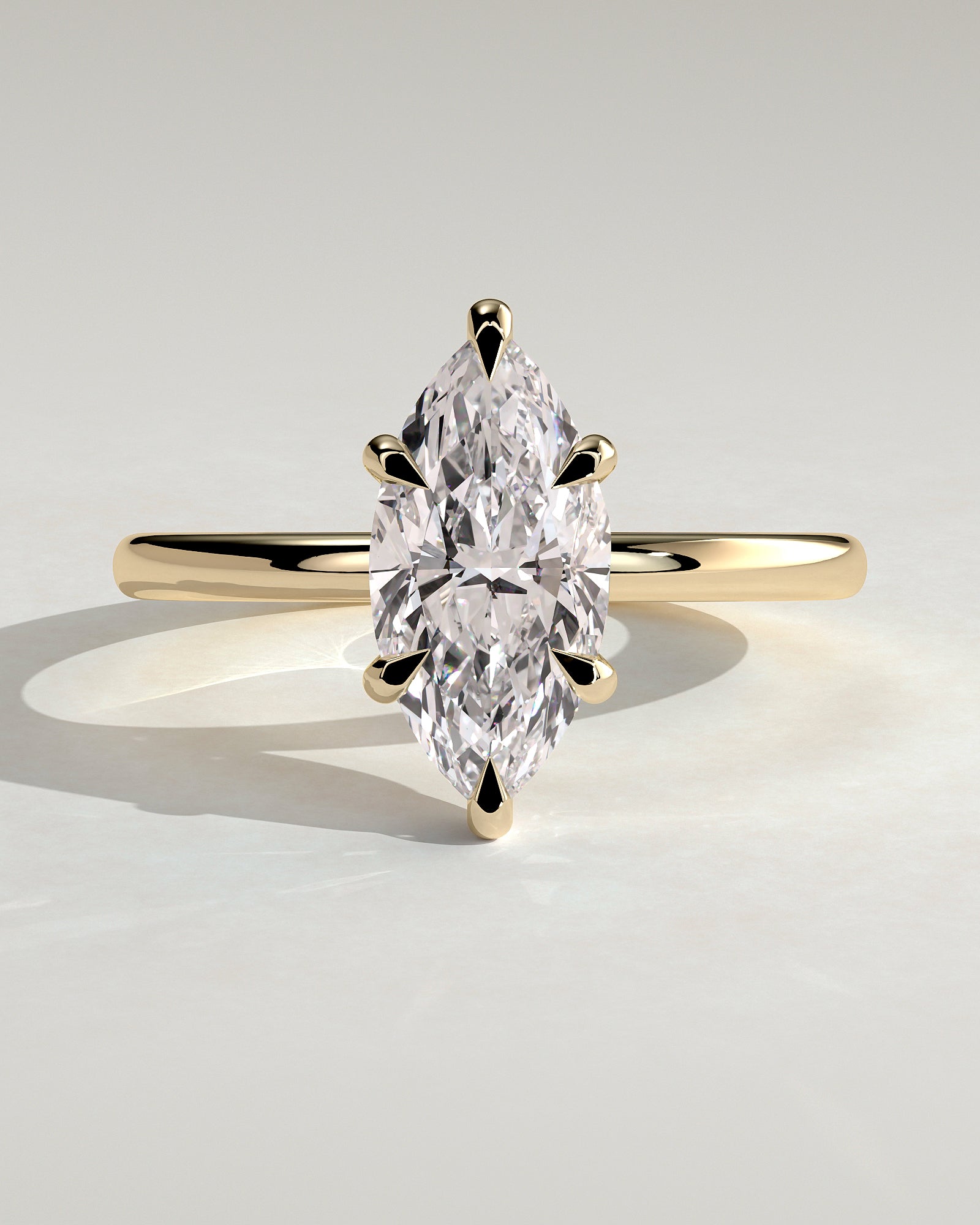 2.0CT Marquise Lab Grown Diamond Hidden Halo Solitaire Engagement Ring