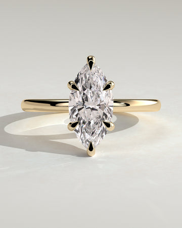 2.0CT Marquise Lab Grown Diamond Hidden Halo Solitaire Engagement Ring