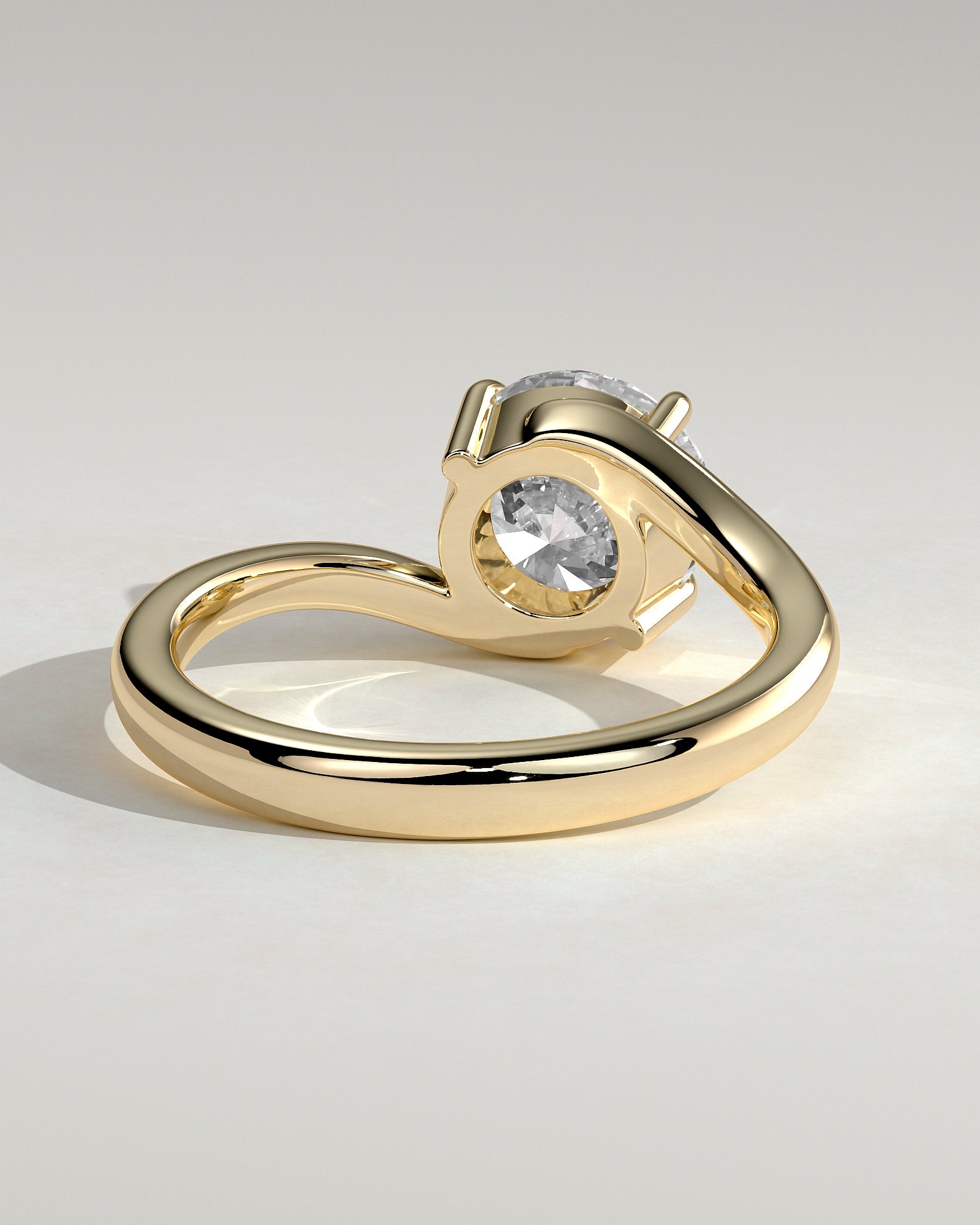 2.0CT Round Lab Grown Diamond Bypass Engagement Ring