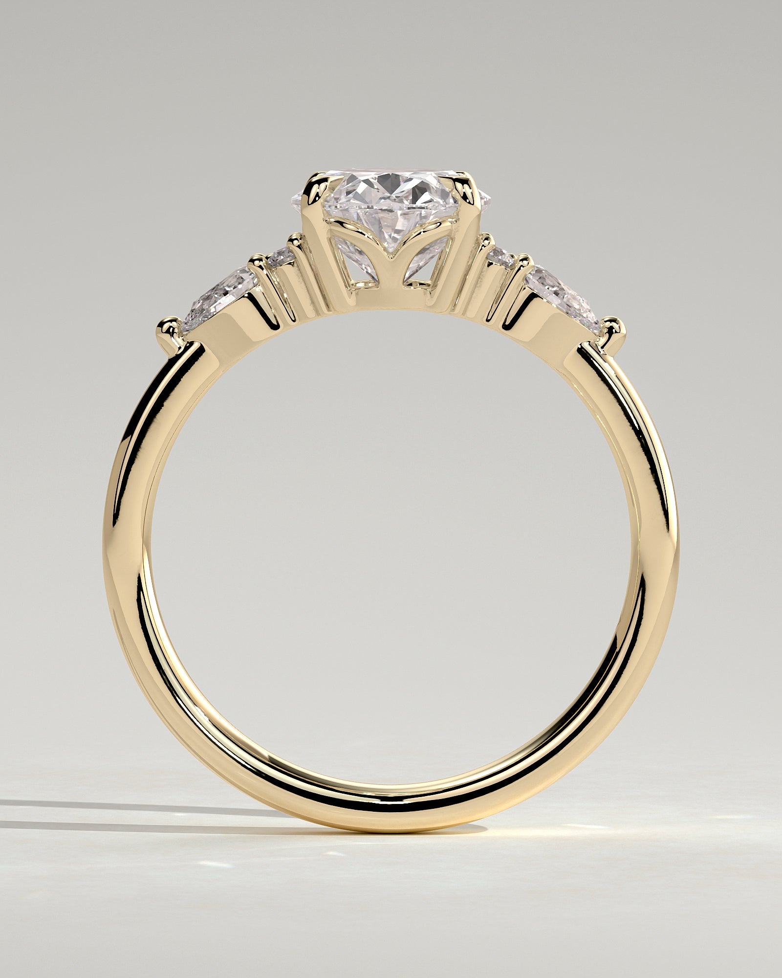 2.0CT Oval Lab Grown Diamond Cluster Engagement Ring
