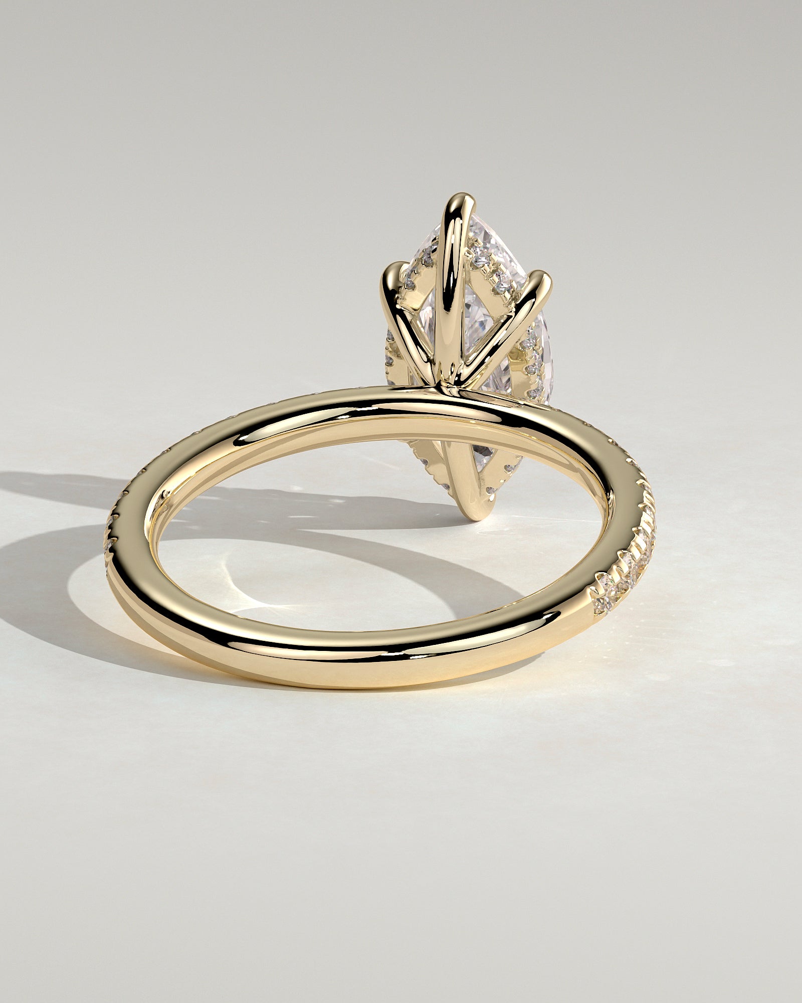 2.0CT  Marquise Lab Grown Diamond Hidden Halo Pave Engagement Ring