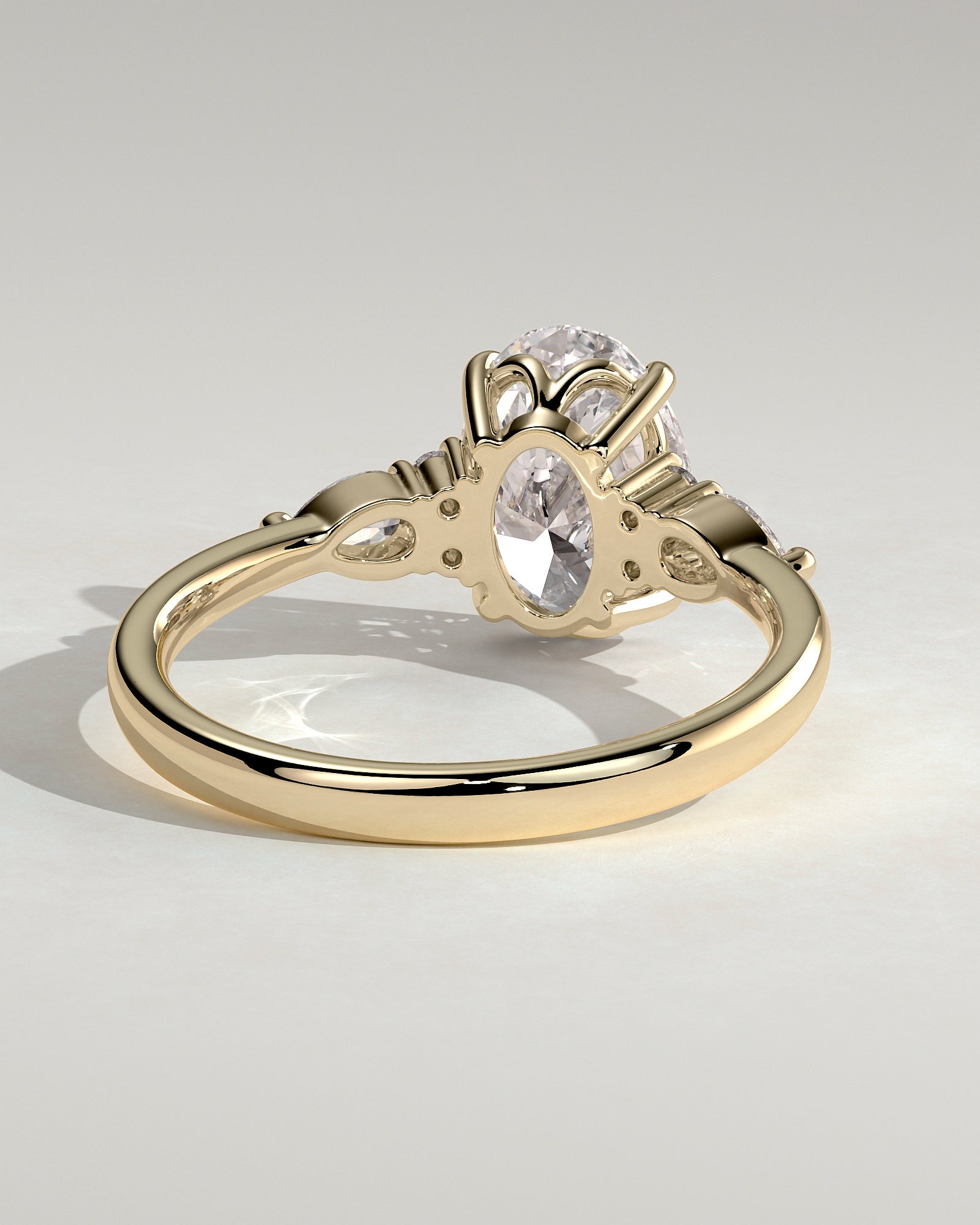 2.0CT Oval Lab Grown Diamond Cluster Engagement Ring