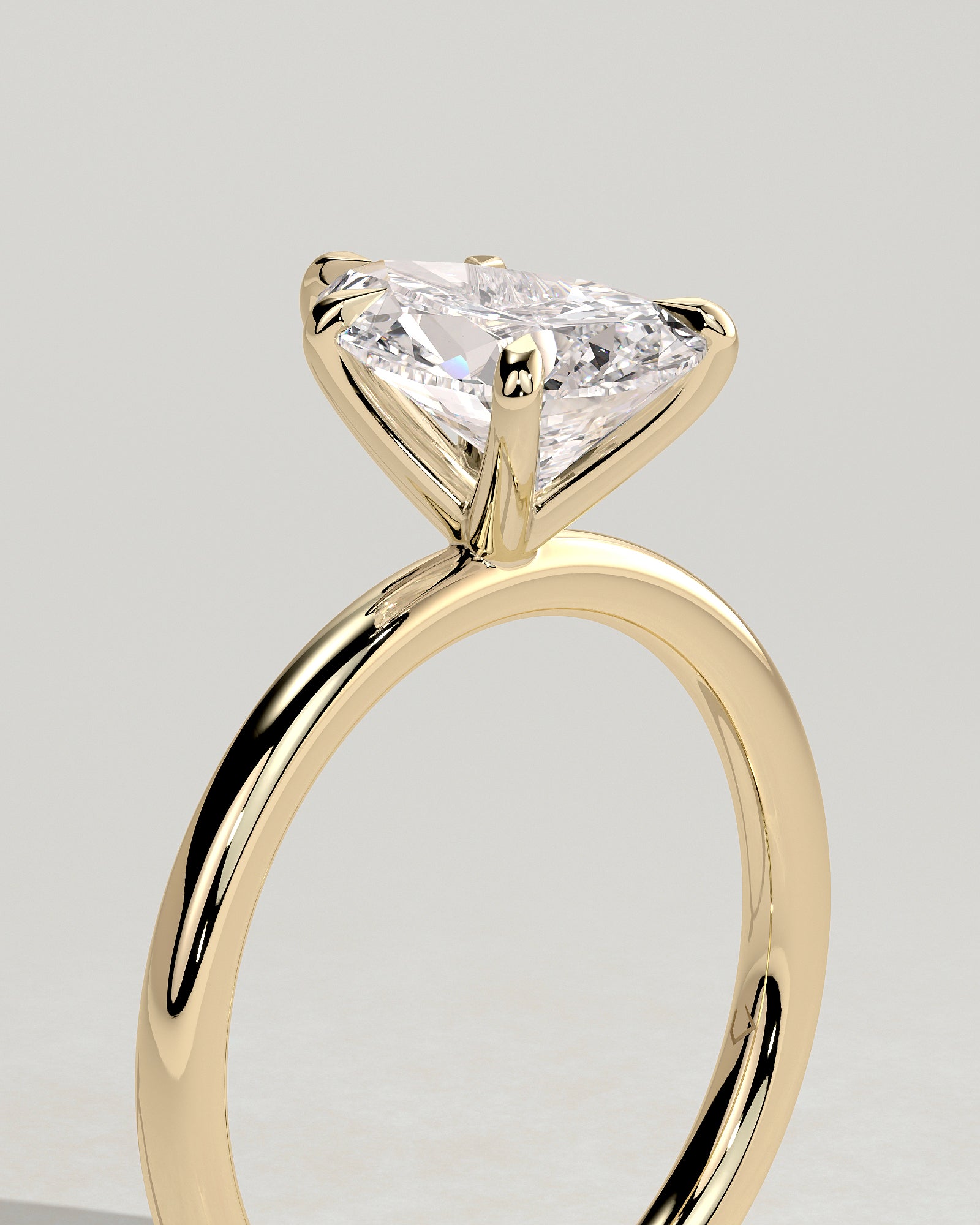 2.0CT Pear Lab Grown Diamond Solitaire Engagement Ring