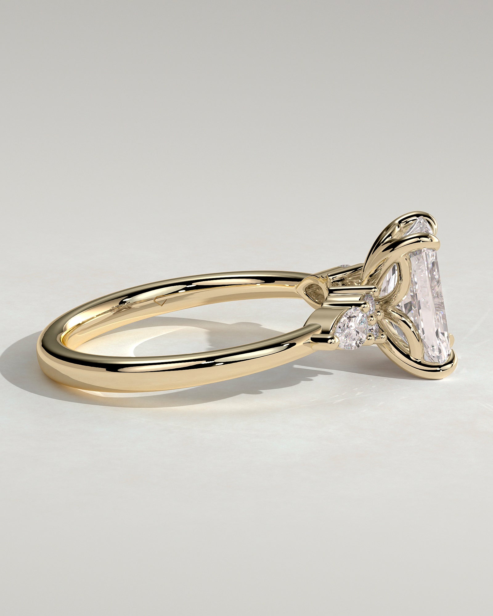 2.0CT Radiant Cut Lab Grown Diamond Cluster Engagement Ring