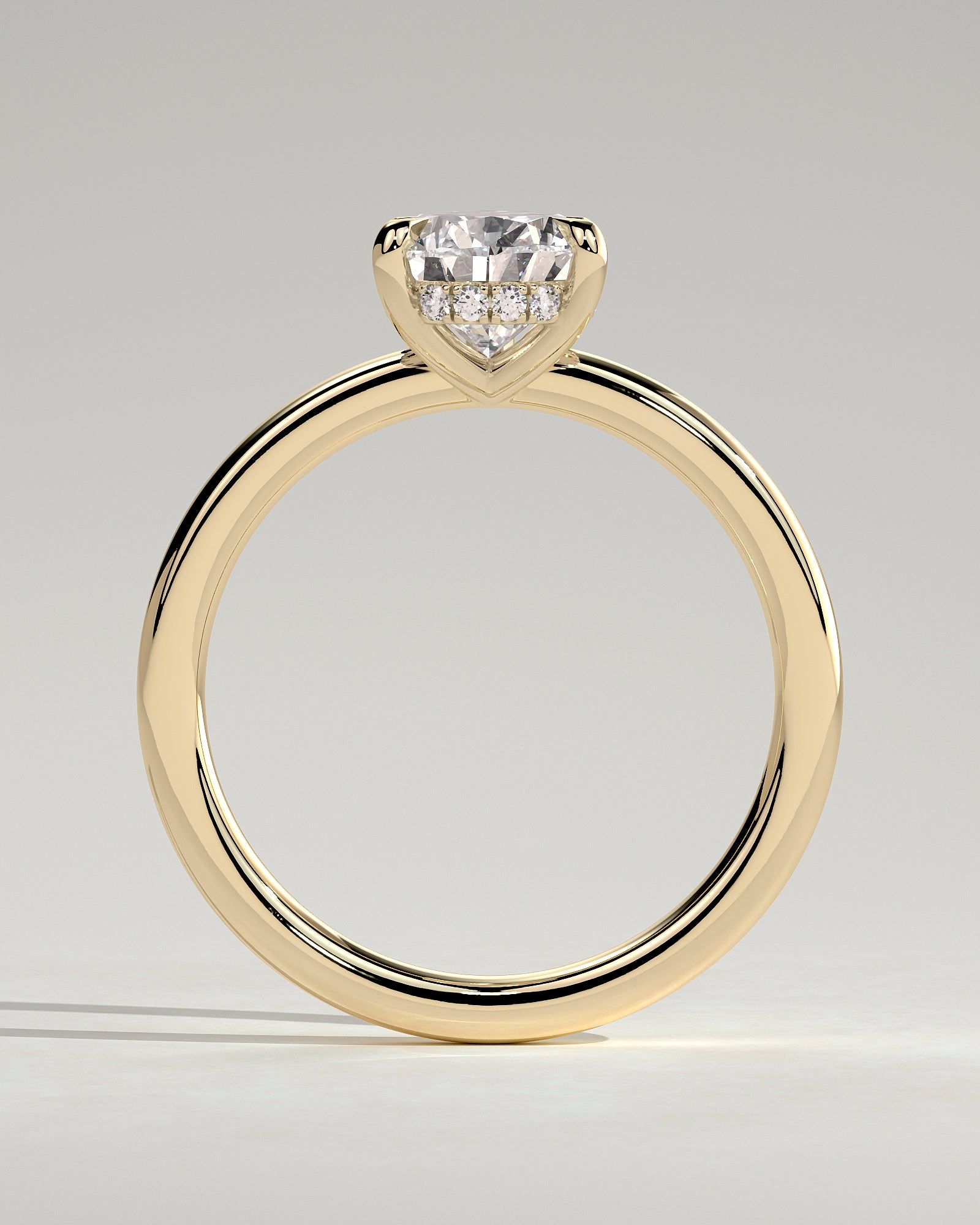 2.0CT Pear Lab Grown Diamond Hidden Halo Solitaire Engagement Ring
