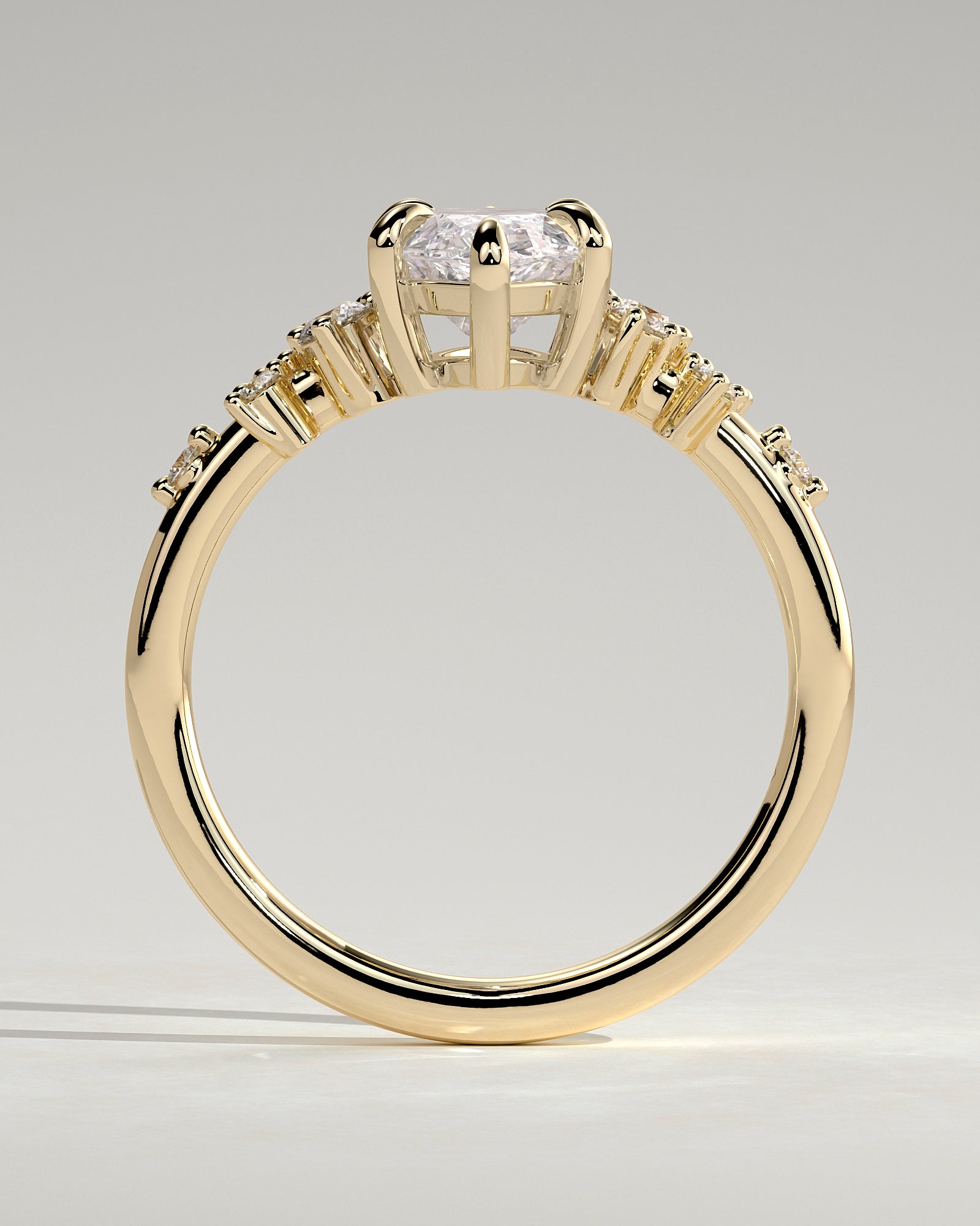 2.0CT Marquise Lab Grown Diamond Cluster Engagement Ring