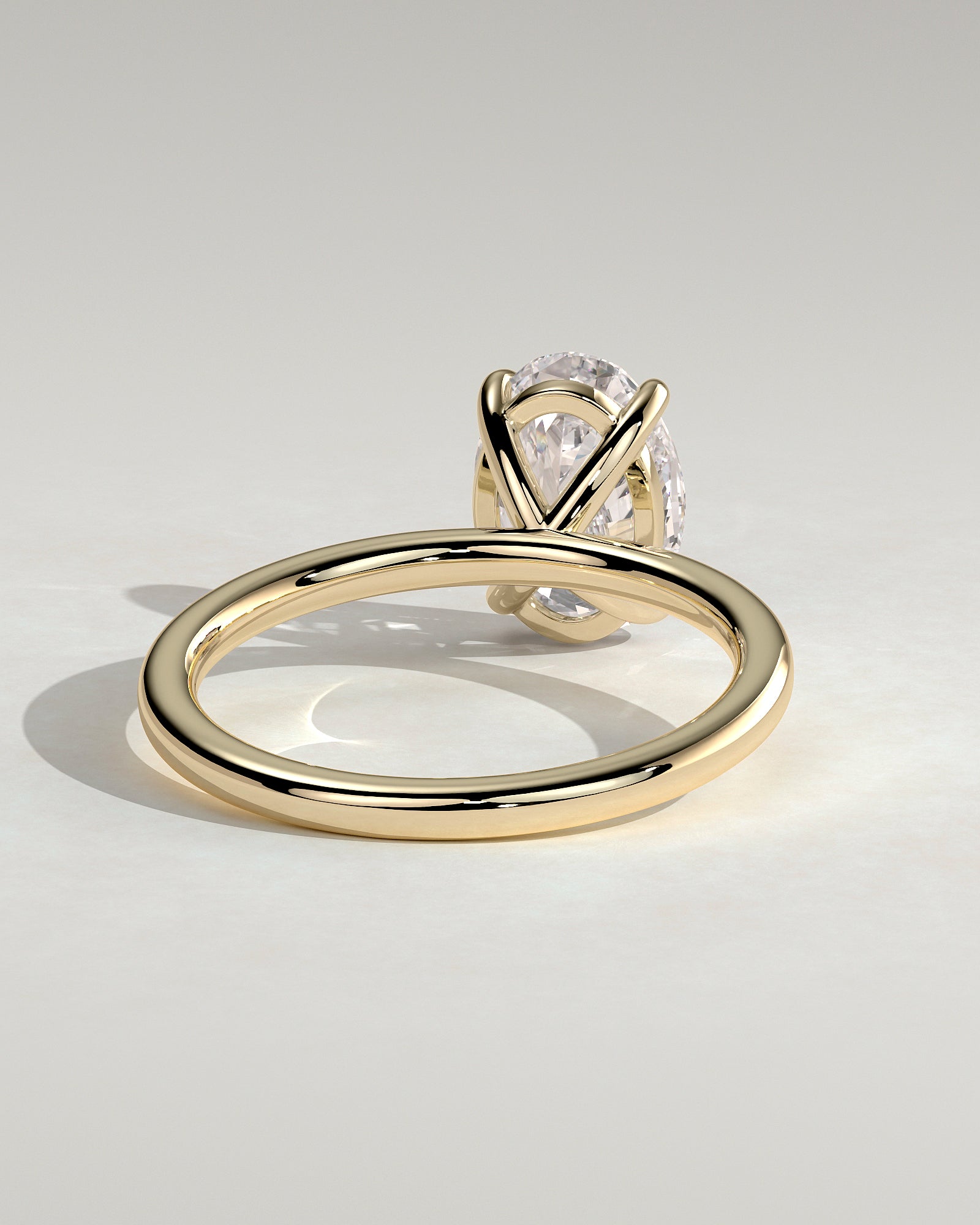 2.0CT Oval Lab Grown Diamond Solitaire Engagement Ring