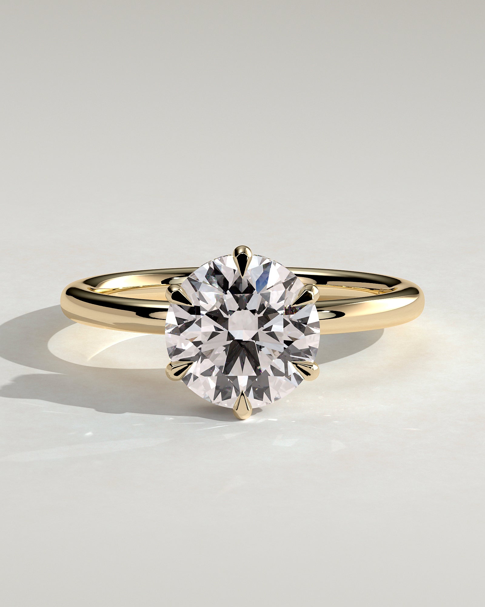 2.0CT Round Lab Grown Diamond Hidden Halo Solitaire Engagement Ring