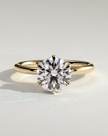 2.0CT Round Lab Grown Diamond Hidden Halo Solitaire Engagement Ring