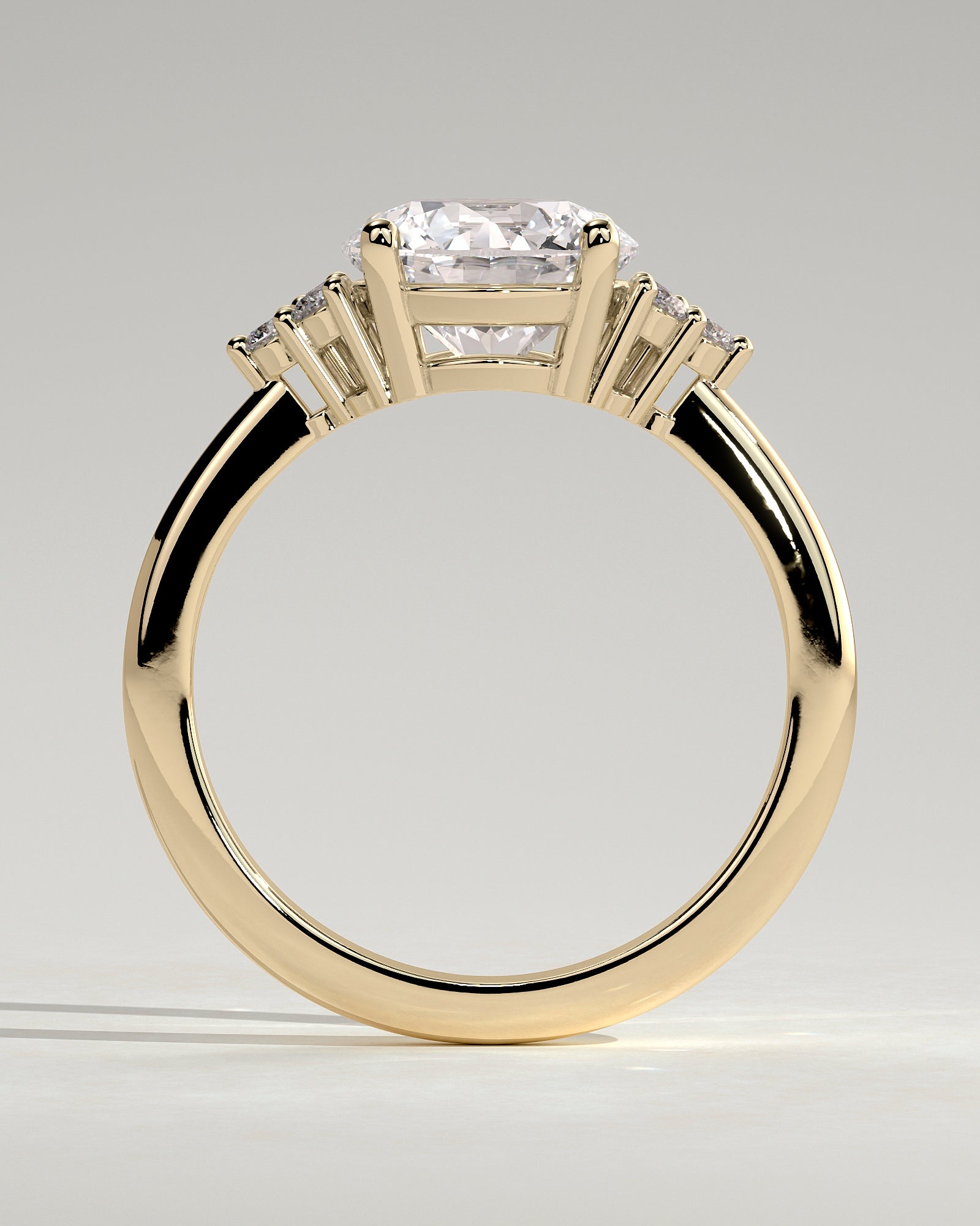 2.0CT Round Cut Lab Grown Diamond Cluster Engagement Ring