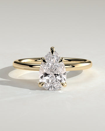 2.0CT Pear Lab Grown Diamond Solitaire Engagement Ring