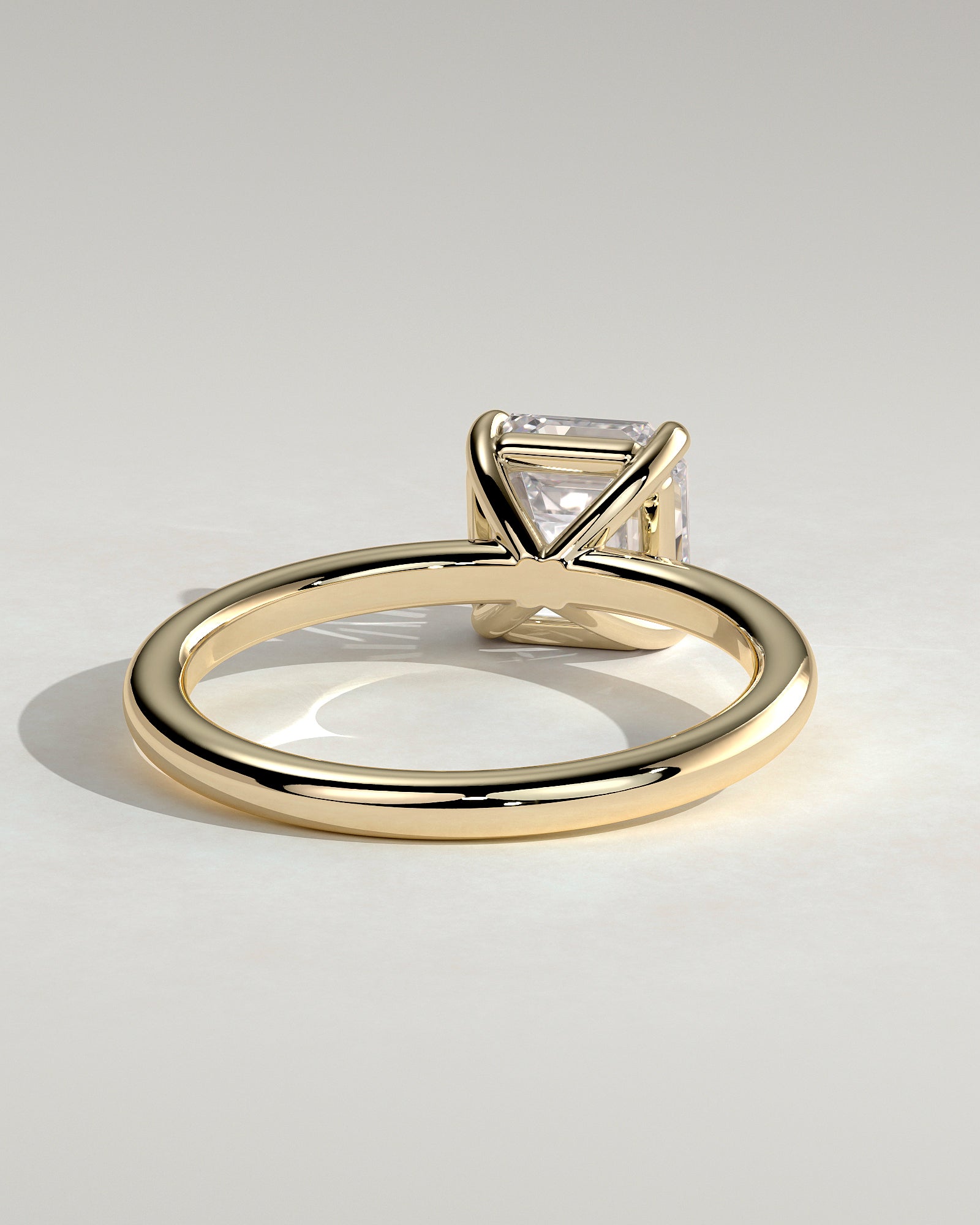 2.0CT Asscher Lab Grown Diamond Solitaire Engagement Ring
