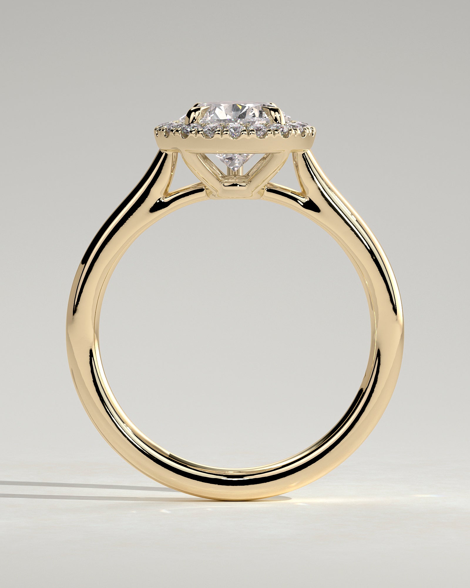 2.0CT Pear Lab Grown Diamond Halo Solitaire Engagement Ring