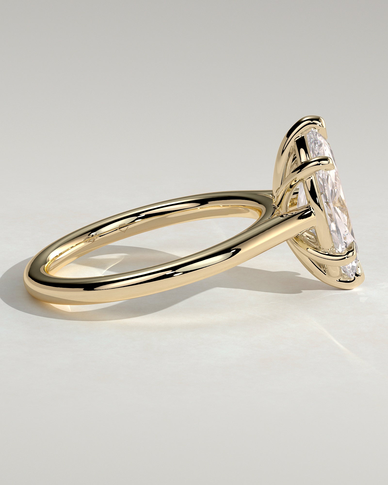 2.0CT Marquise Lab Grown Diamond Cathedral Engagement Ring