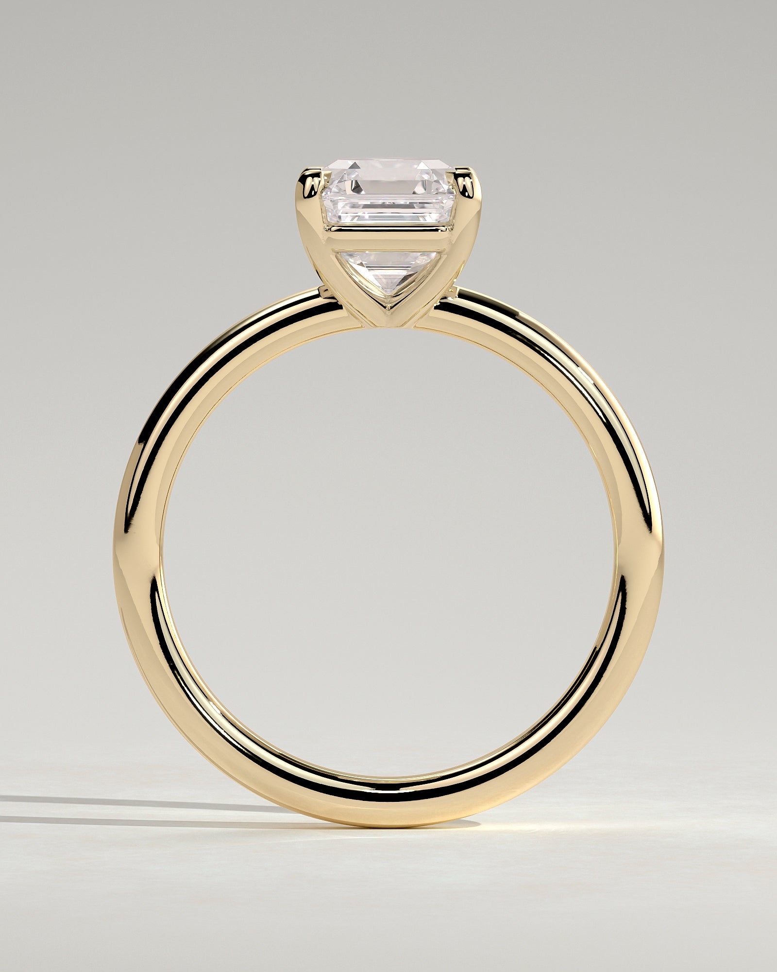2.0CT Asscher Lab Grown Diamond Solitaire Engagement Ring