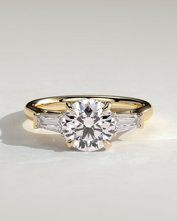 2.0CT Round Lab Grown Diamond Three Stone Engagement Rings