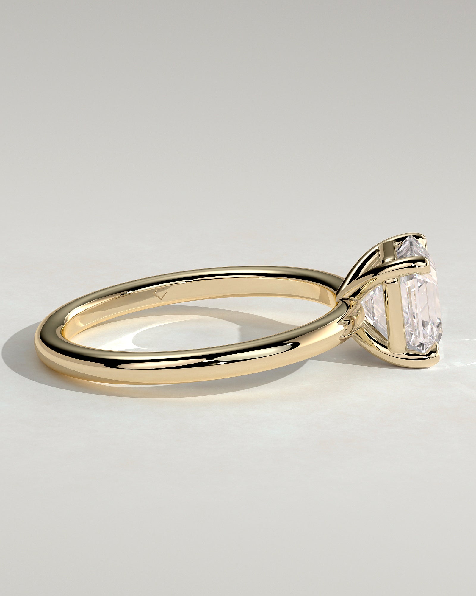 2.0CT Asscher Lab Grown Diamond Solitaire Engagement Ring