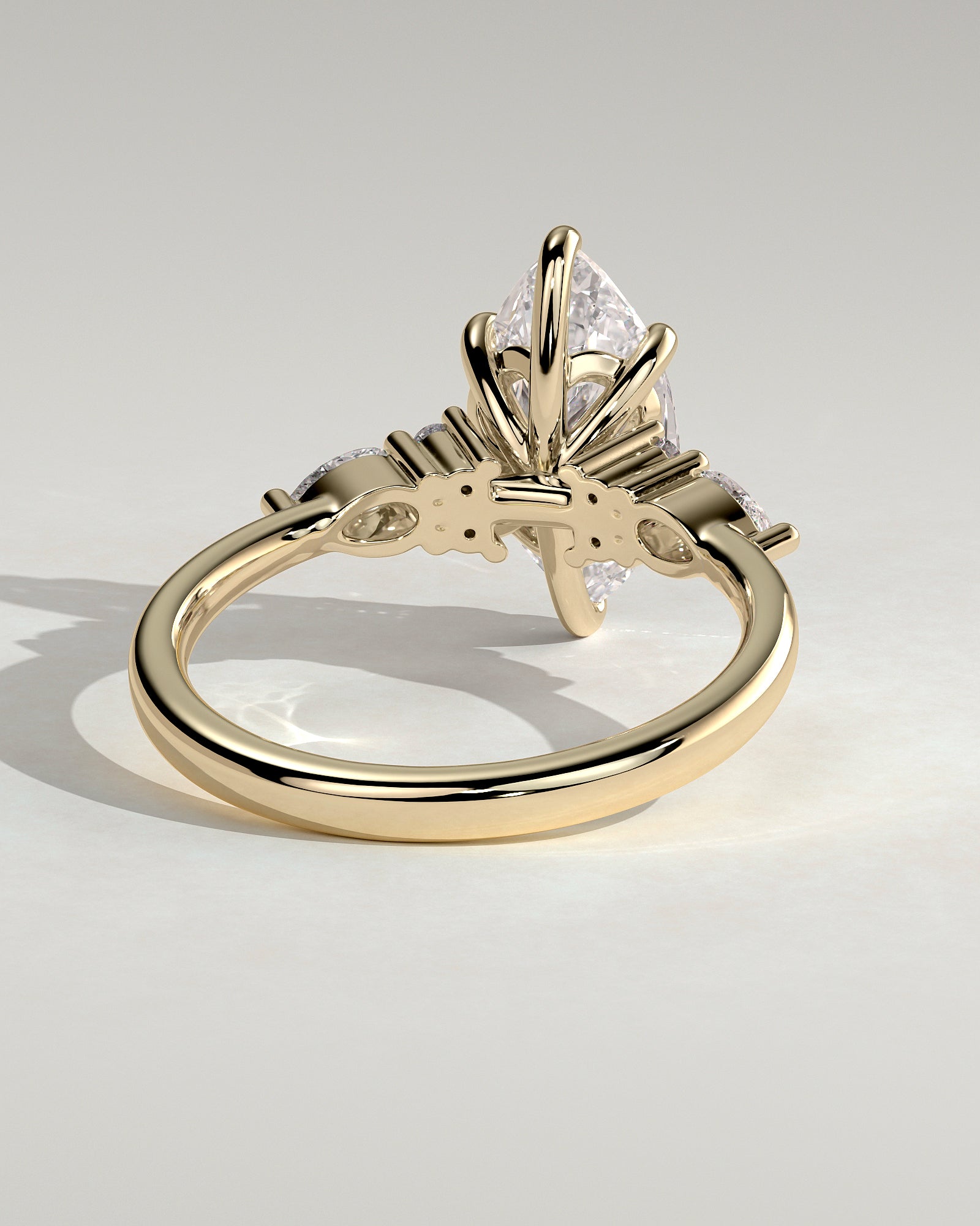 2.0CT Marquise Lab Grown Diamond Cluster Engagement Ring