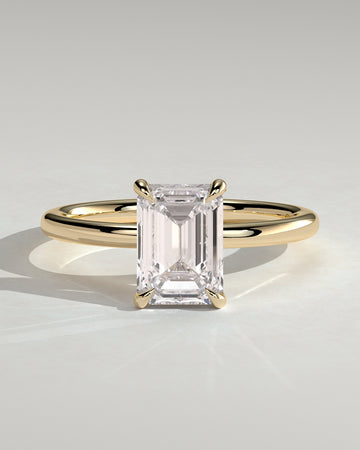 2.0CT Emerald Cut Lab Grown Diamond Solitaire Engagement Ring