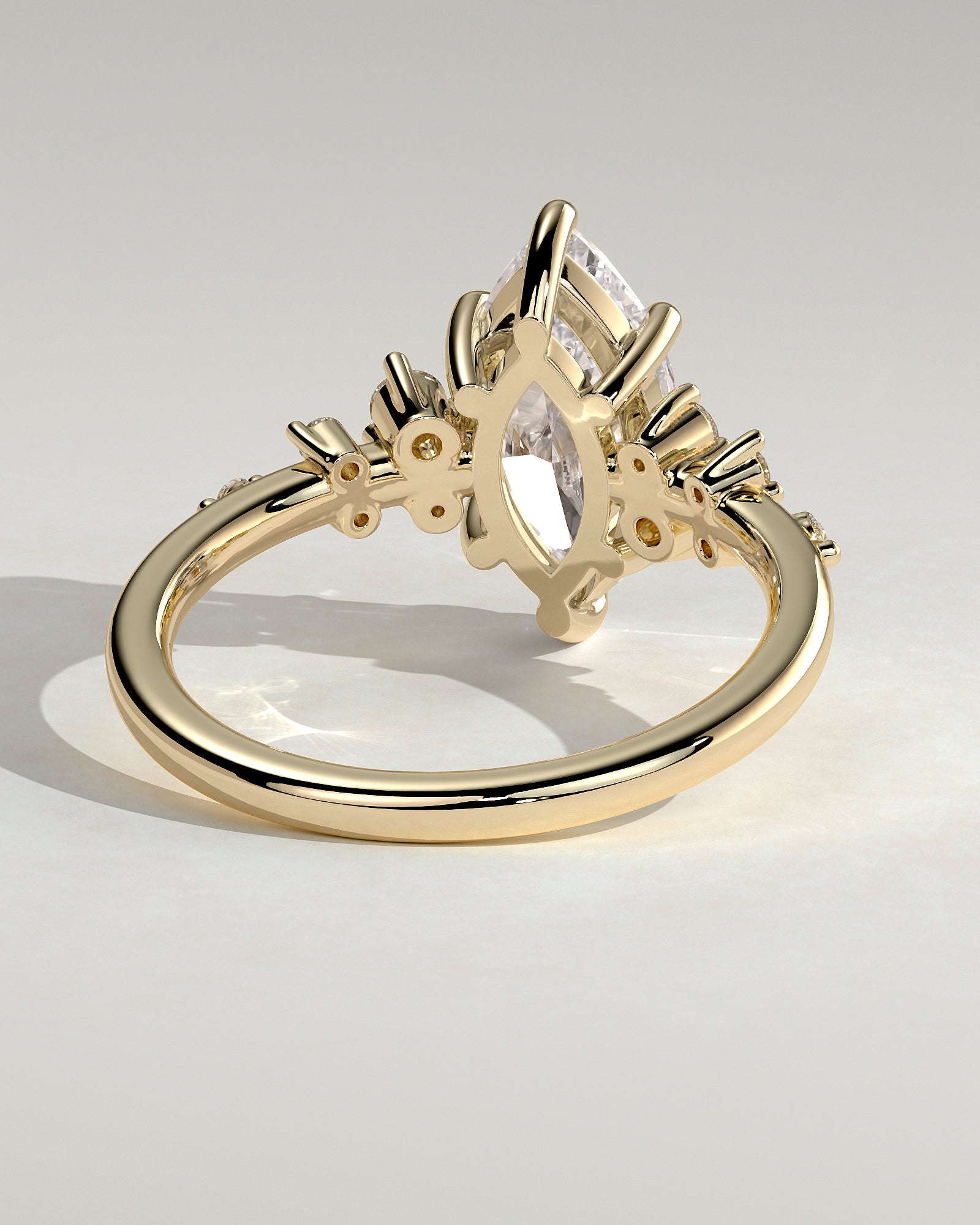 2.0CT Marquise Lab Grown Diamond Cluster Engagement Ring